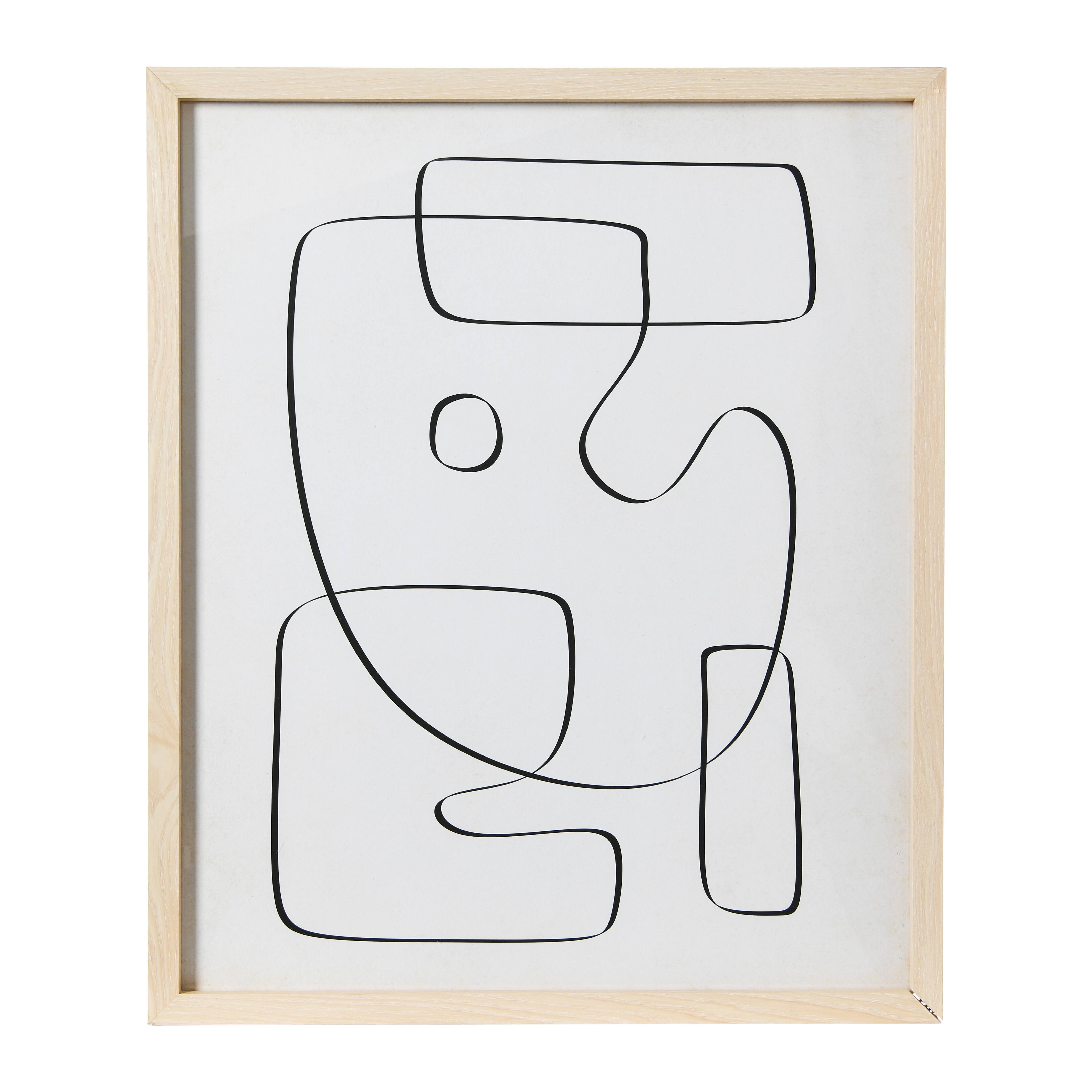 Hello Honey® Framed Abstract Line Drawings Wall Art Set