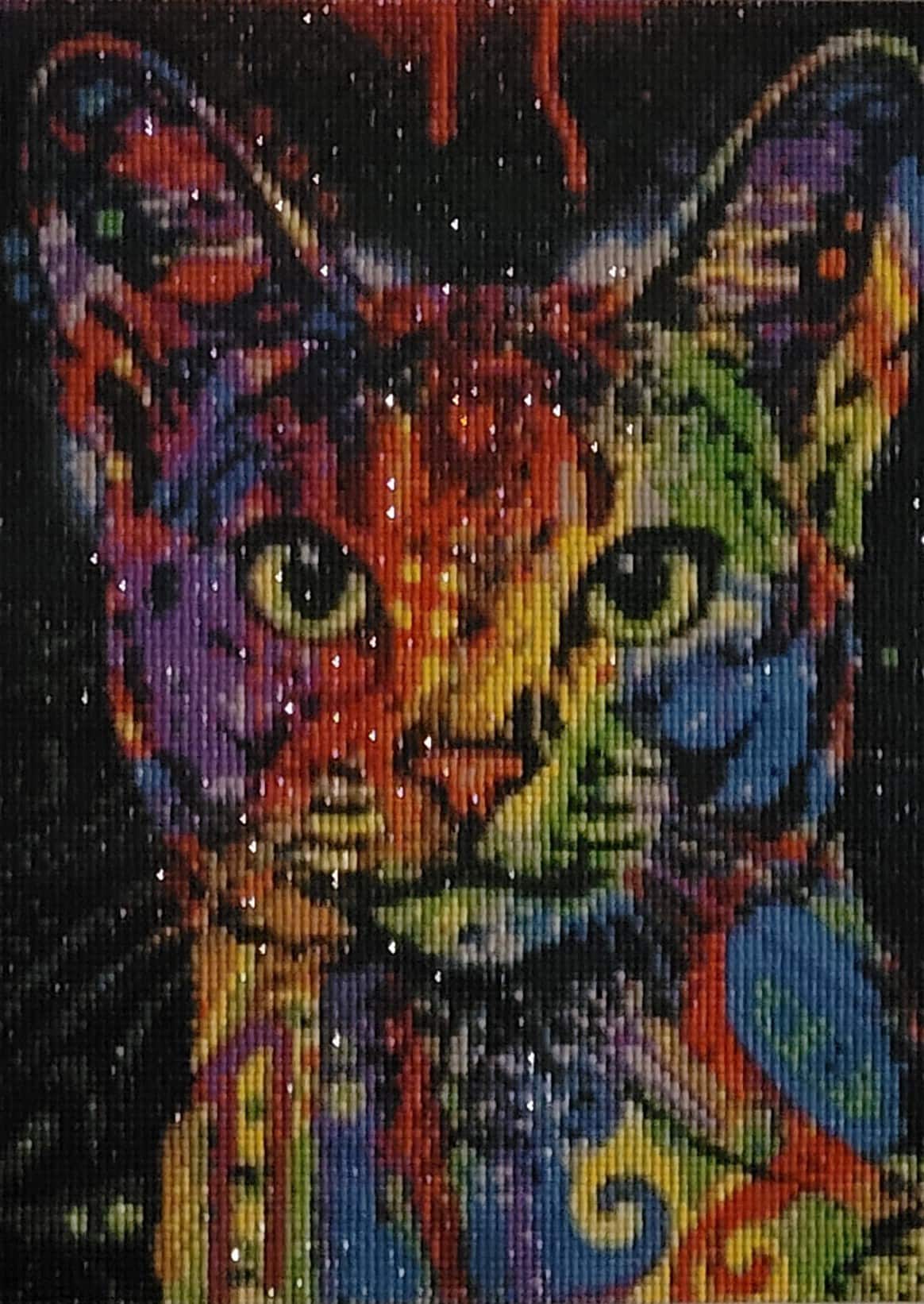 Sparkly Selections Beginner Sparkly Cat Diamond Painting Kit, Round Diamonds