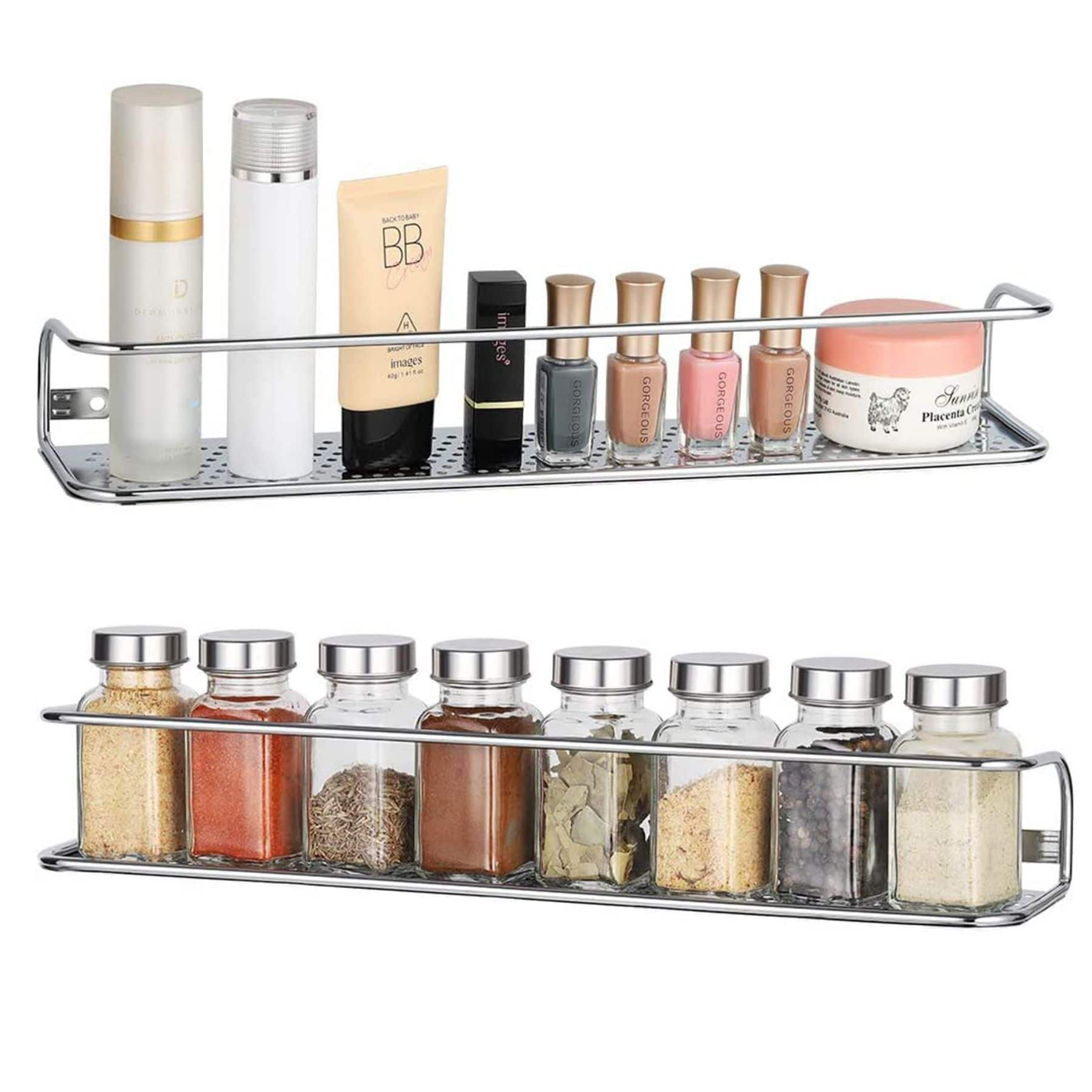 Chrome best sale spice rack