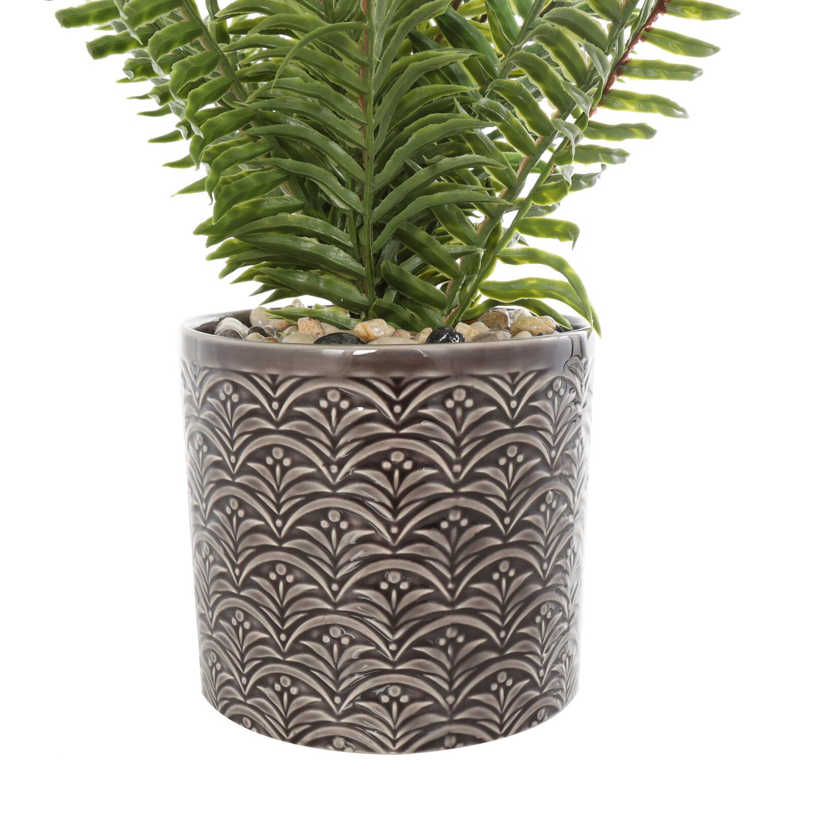 16&#x22; Green Foliage Artificial Plant in Decorative Pot