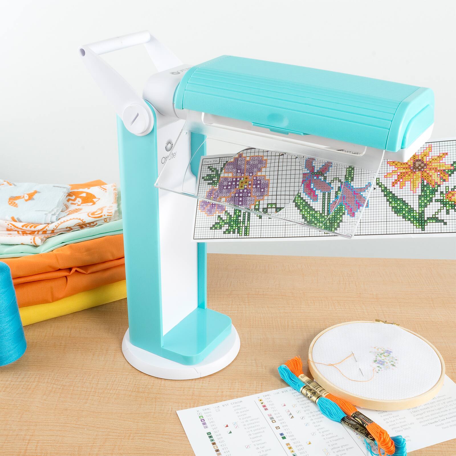 OttLite 11.5" Turquoise Magnifier Task Lamp