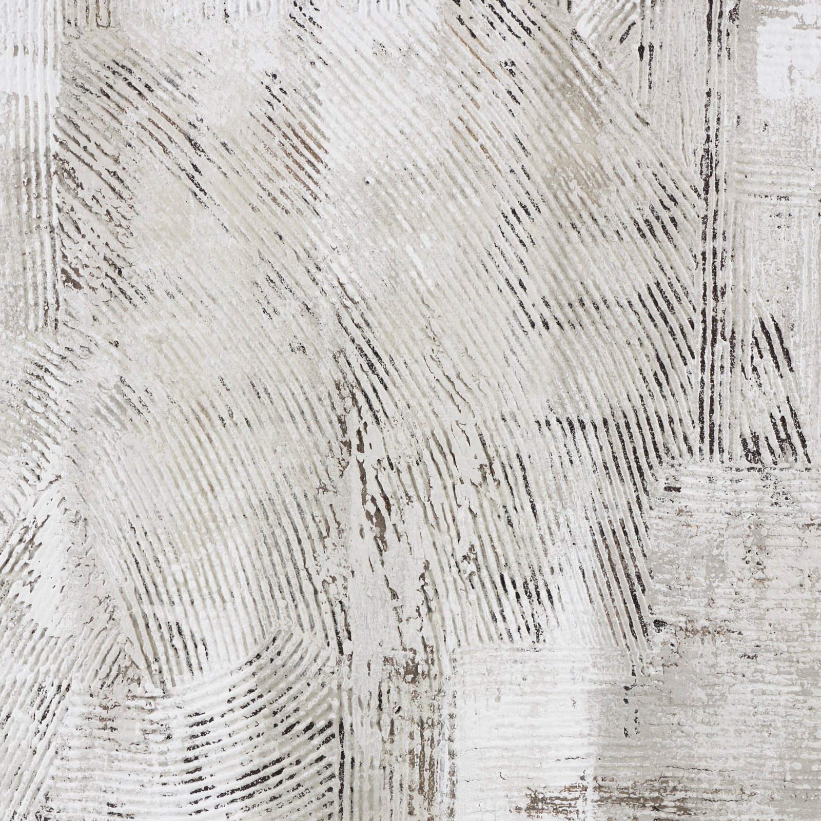 Gray Wooden Abstract Textured Framed Wall Art with Black Distressing