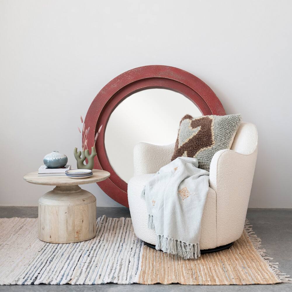 Hello Honey&#xAE; Gray &#x26; Tan Rectangle Chindi Rug with Fringe, 7ft. x 5ft.