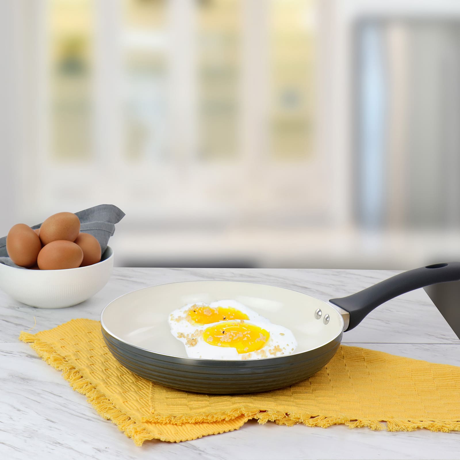 Oster Ridge Valley 10'' Gray Aluminum Nonstick Frying Pan