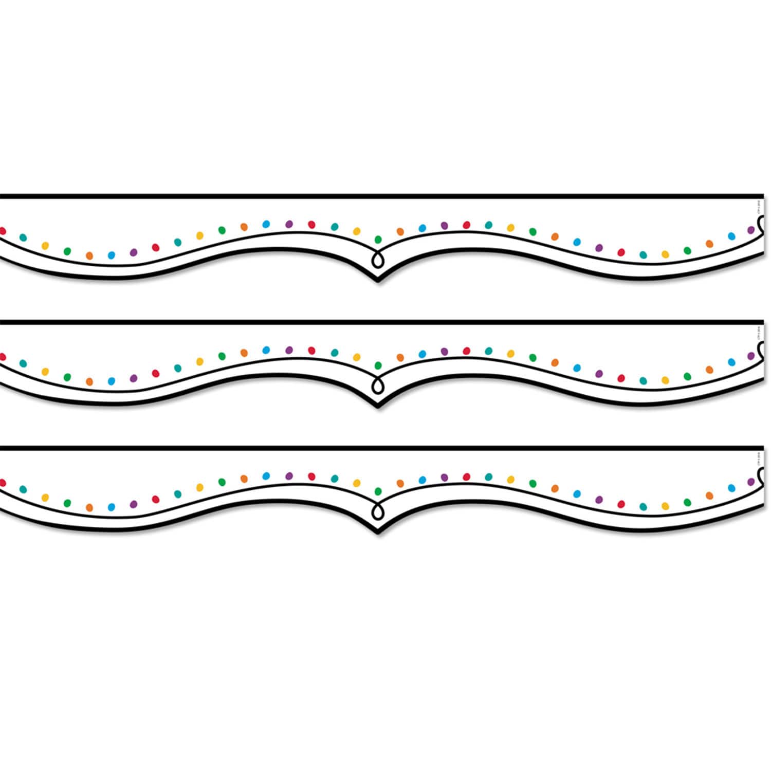 Creative Teaching Press® Color Dotted Swirl EZ Bulletin Board Borders, 3 Packs of 24