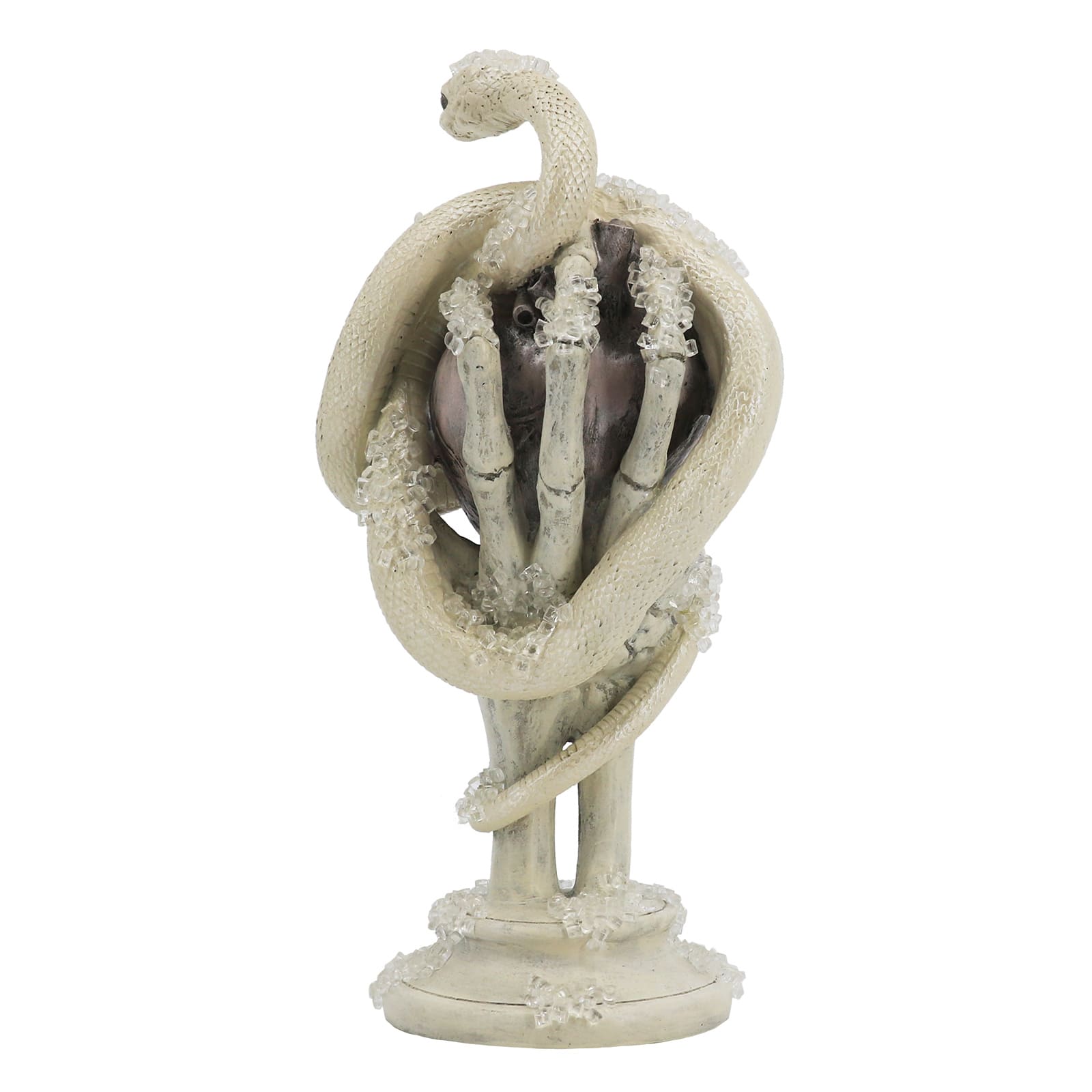 9&#x22; White Snake &#x26; Heart Decoration by Ashland&#xAE;