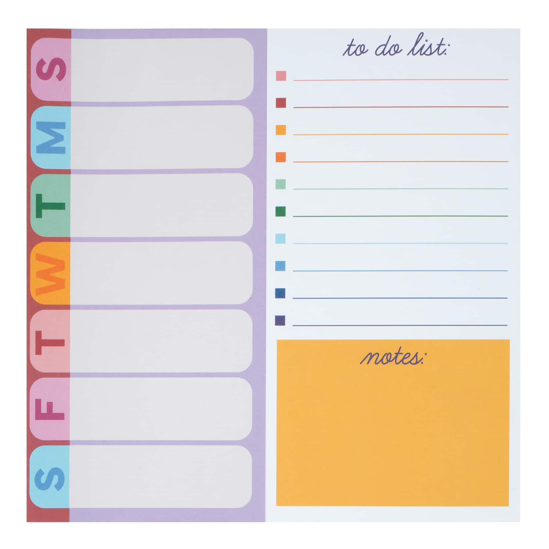 8&#x22; x 8&#x22; Weekly Planner Notepad by Fab Finds