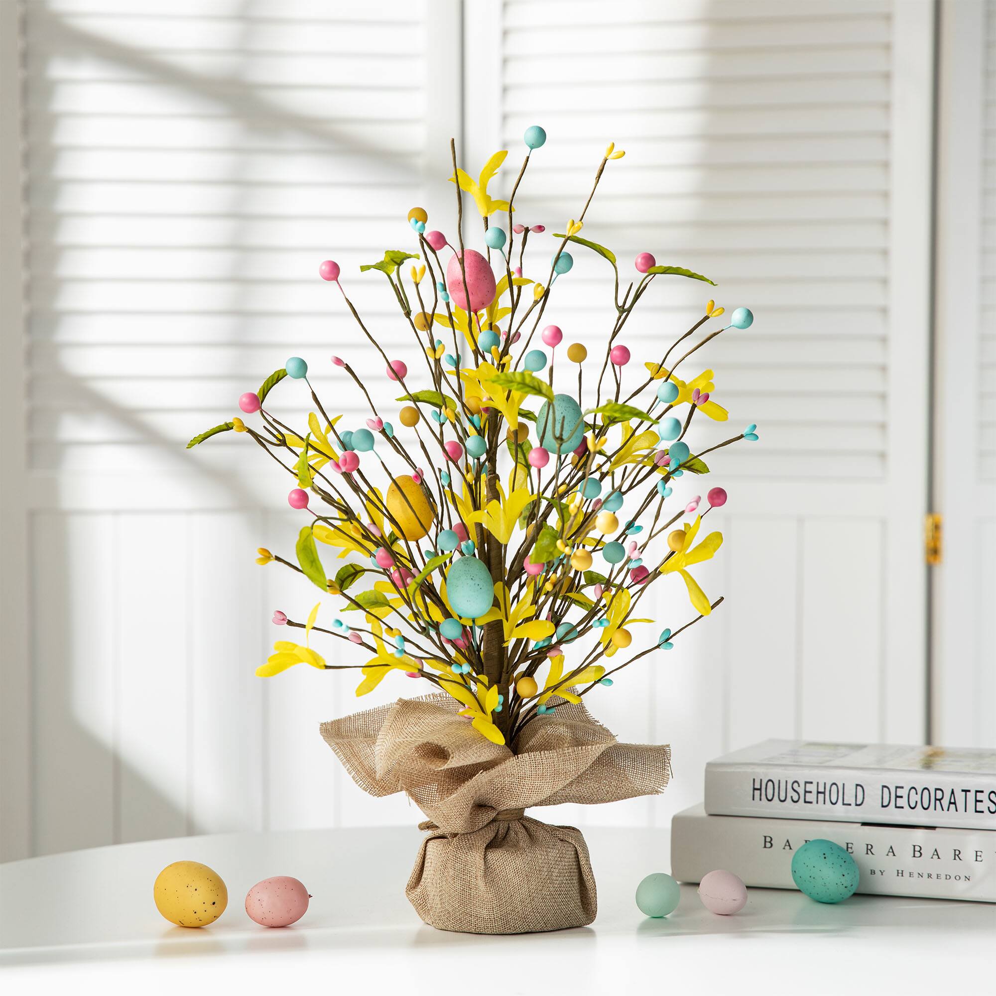 Glitzhome® 18" Easter Egg Table Tree Décor