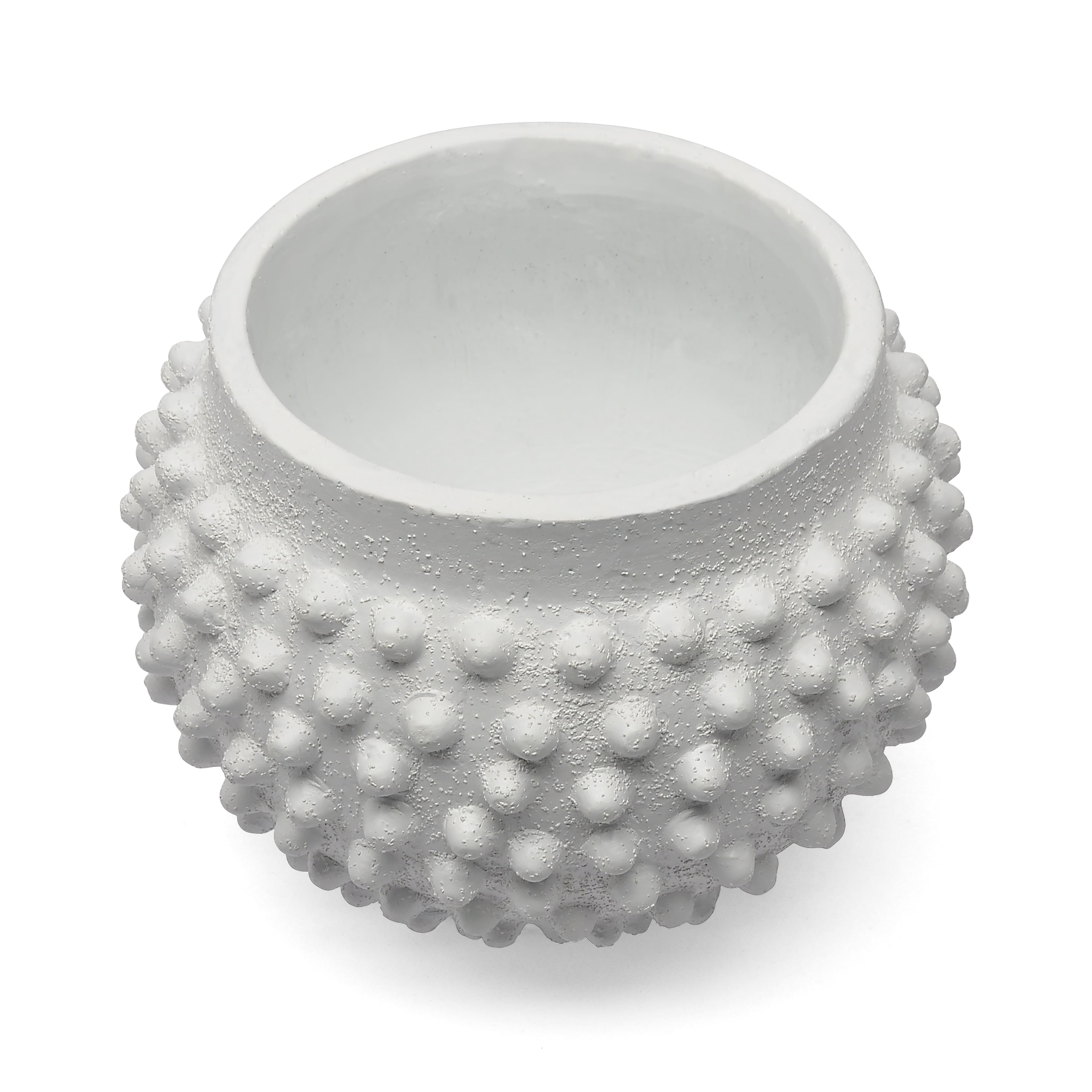 10&#x22; White Hobnail Cement Pot by Ashland&#xAE;