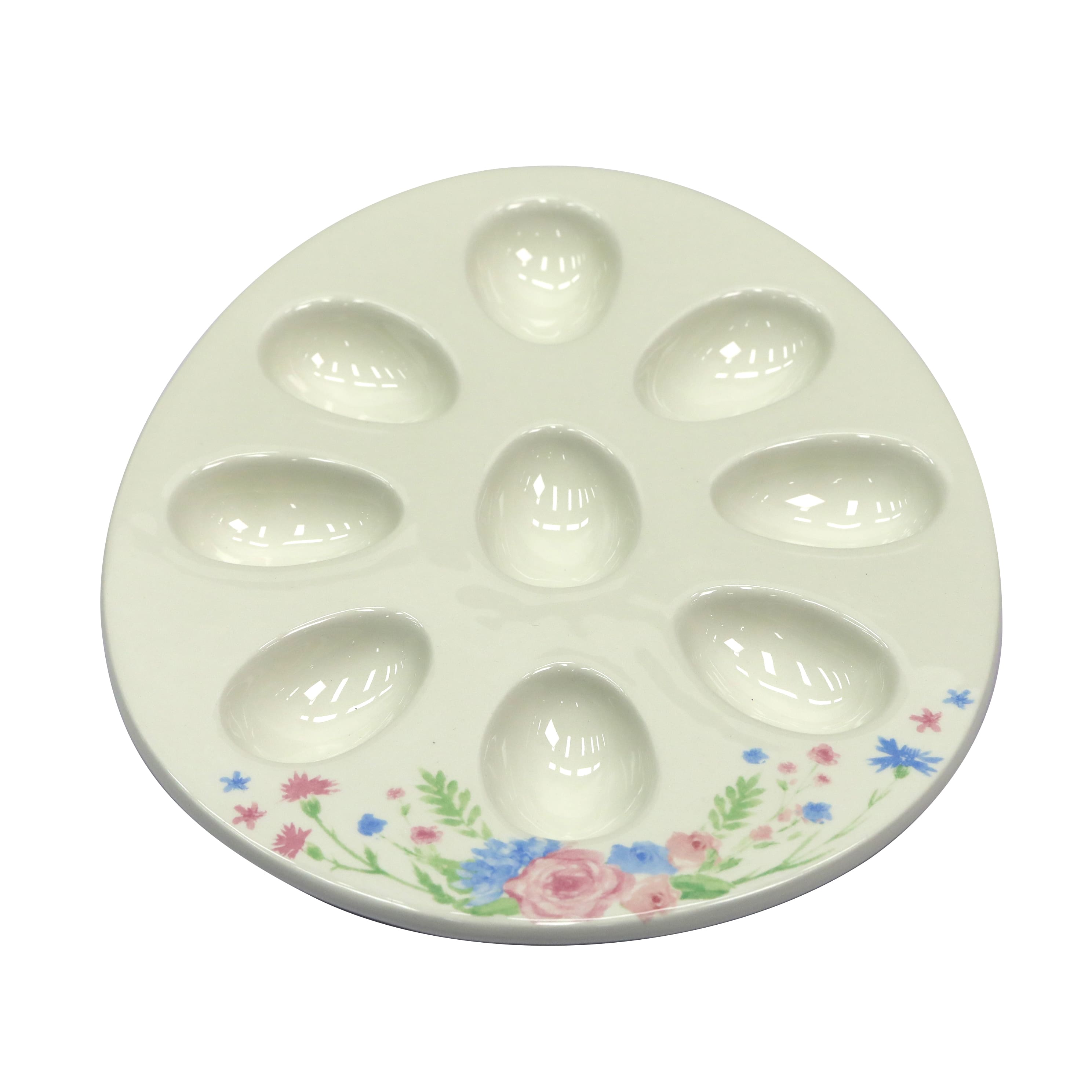 11&#x22; Ceramic Egg Plate by Celebrate It&#xAE;