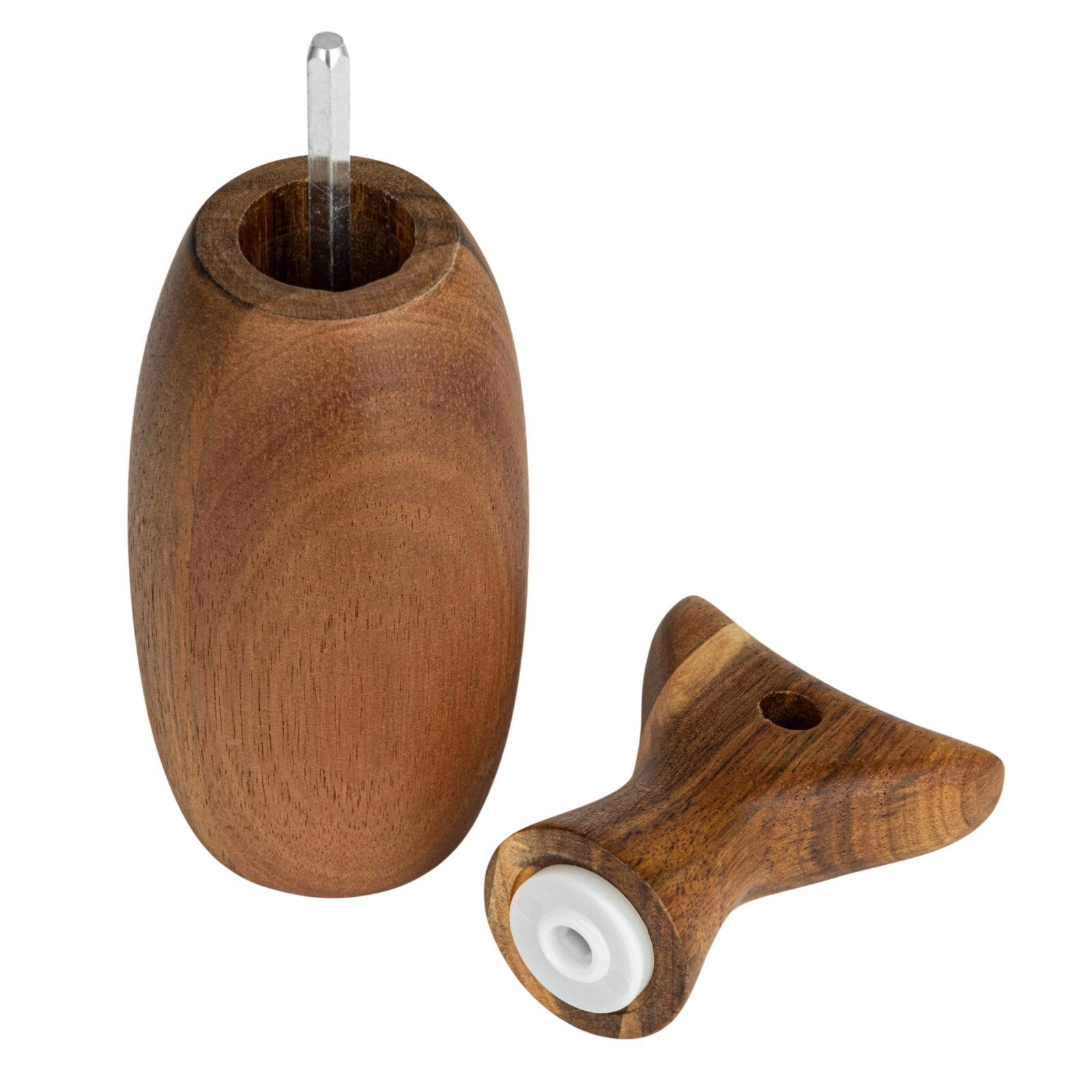 Hello Honey&#xAE; 7.75&#x22; Natural Acacia Wood Fish Tail Shaped Pepper Mill