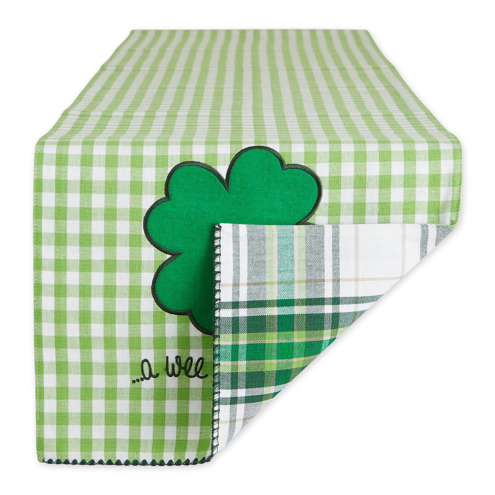 DII&#xAE; 72&#x22; A Wee Bit O Luck Embroidered Table Runner 13x72