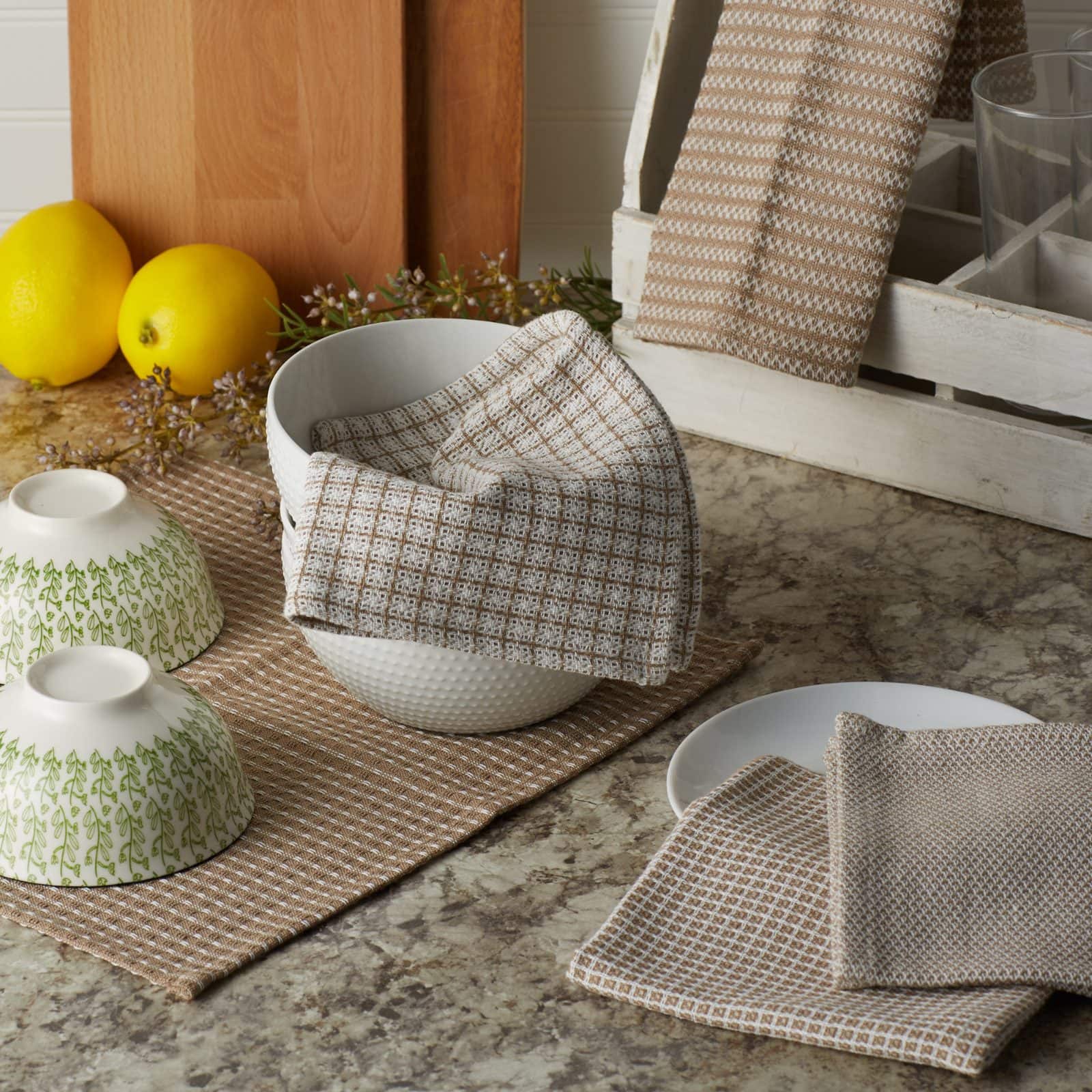 DII® Stone Mixed Pattern Dishcloths, 5ct.