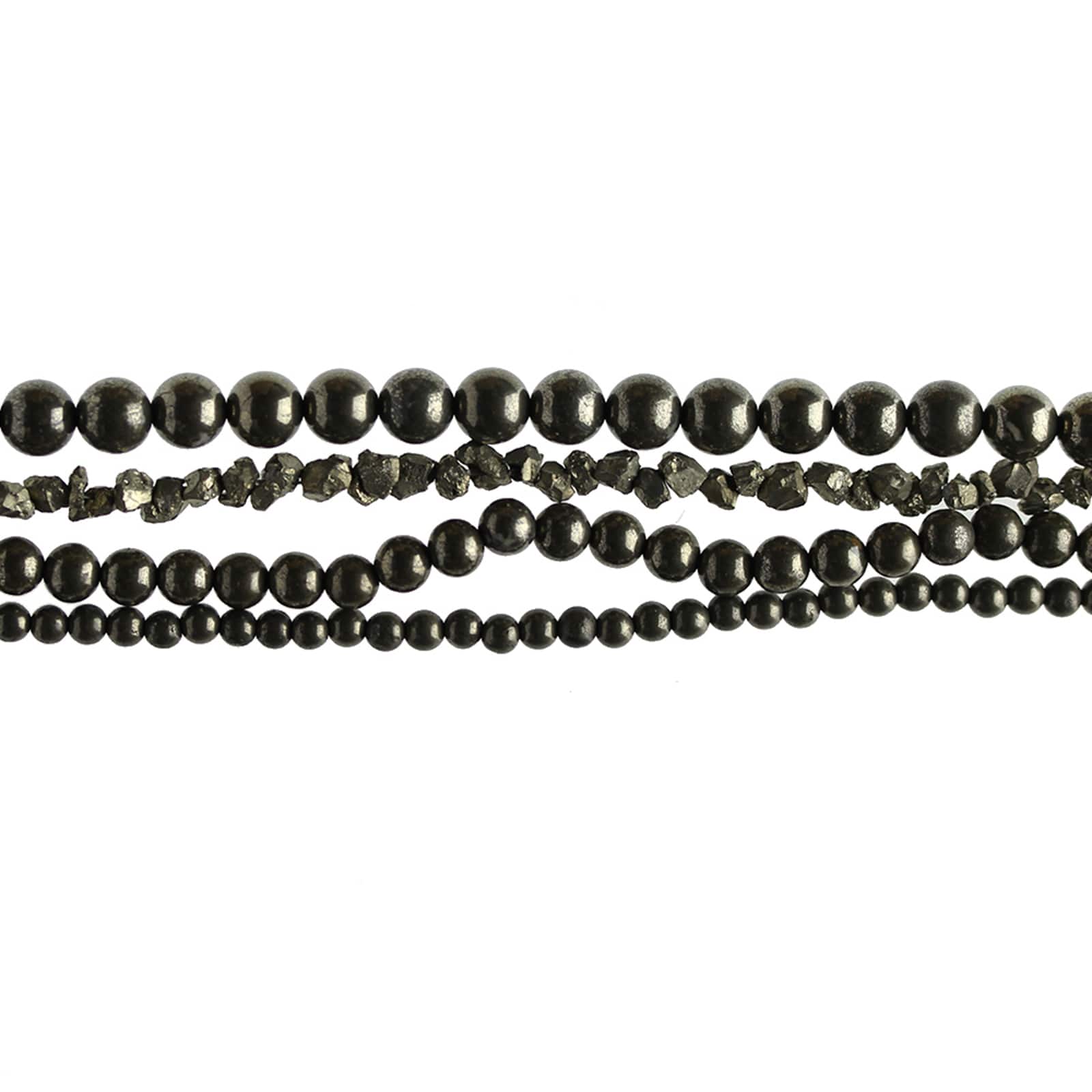 Black Pyrite Semi-Precious Beads Value Pack by Bead Landing&#x2122;