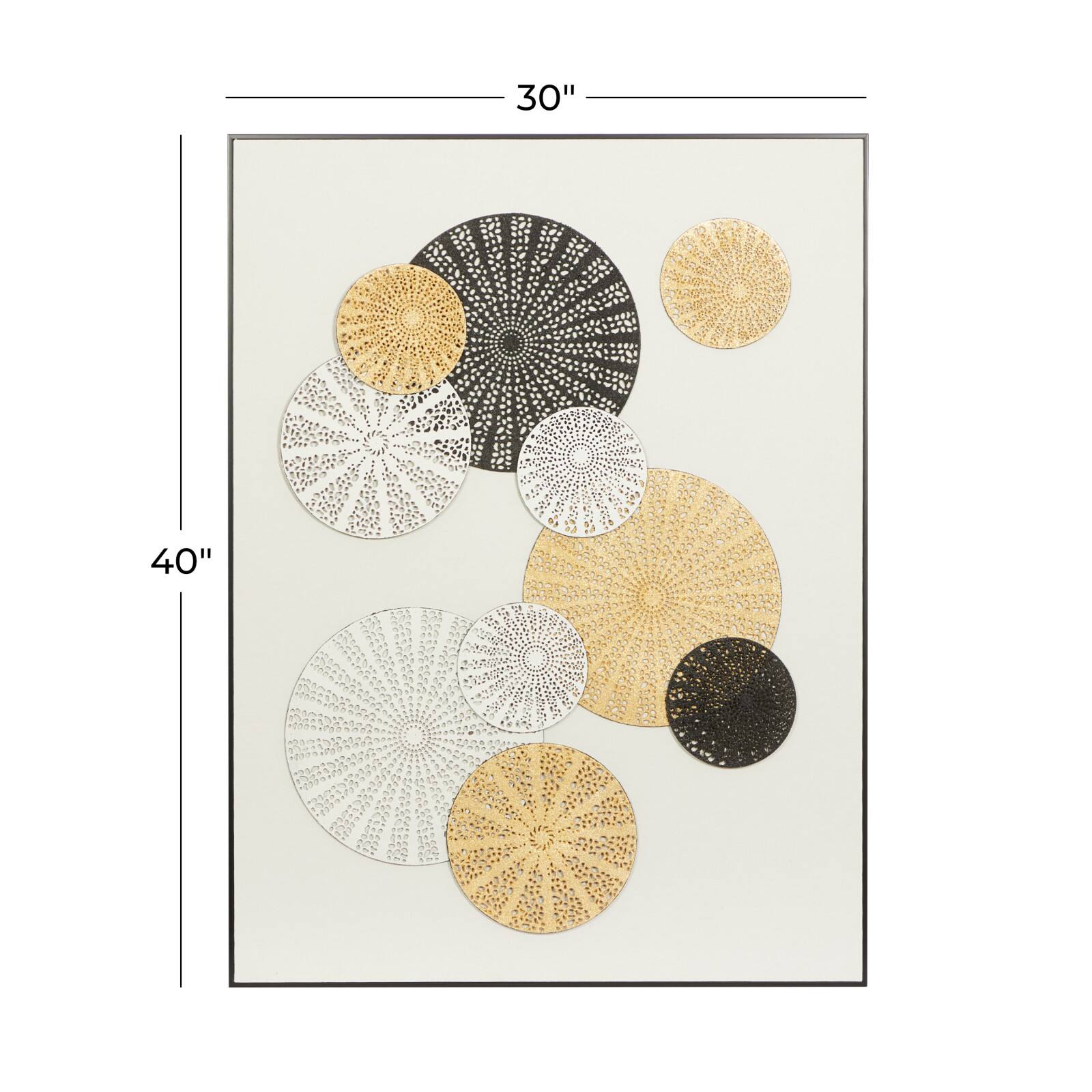 White Canvas Contemporary Wall Art, 40&#x22; x 30&#x22; x 1&#x22;
