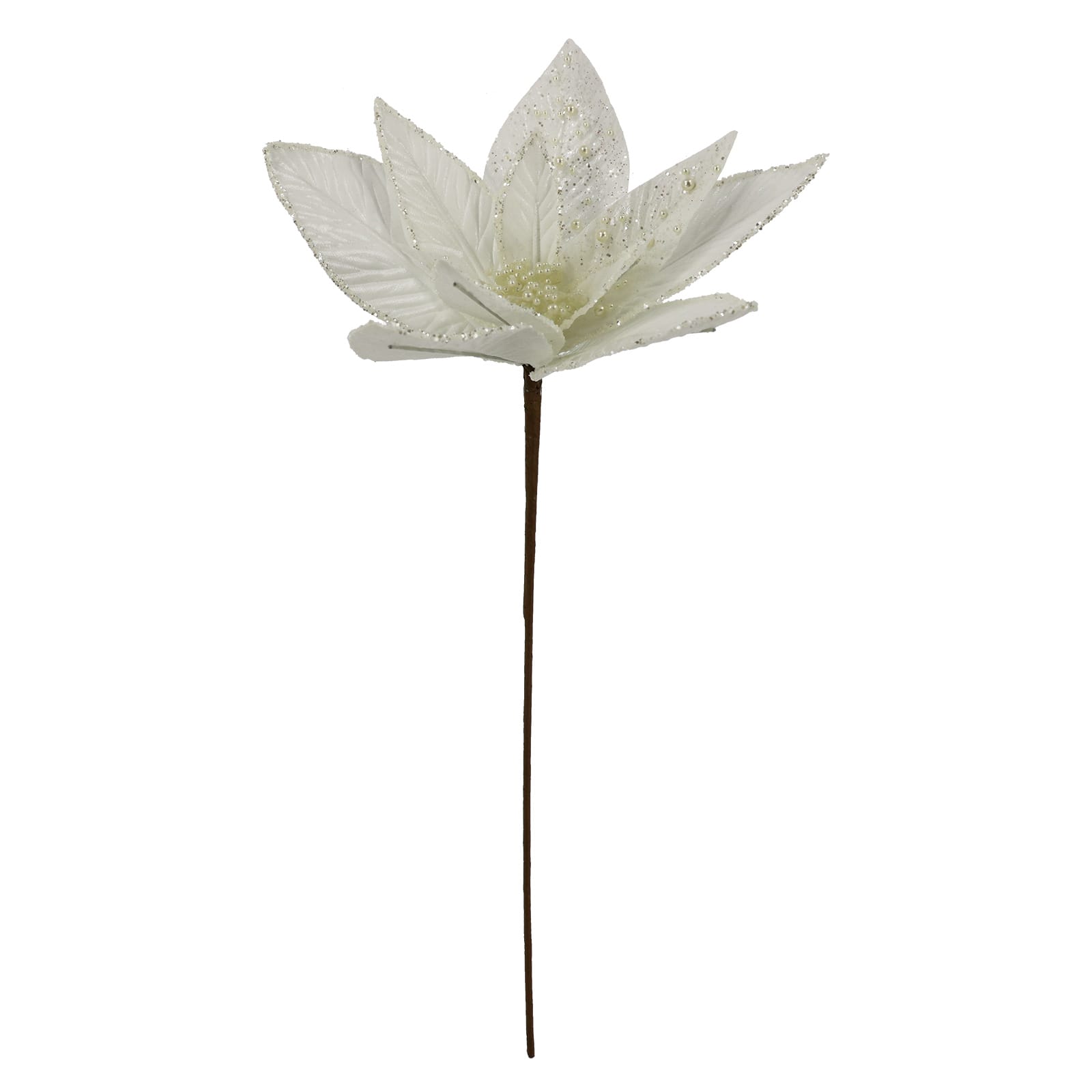 22&#x22; White Pearl Poinsettia Stem by Ashland&#xAE;