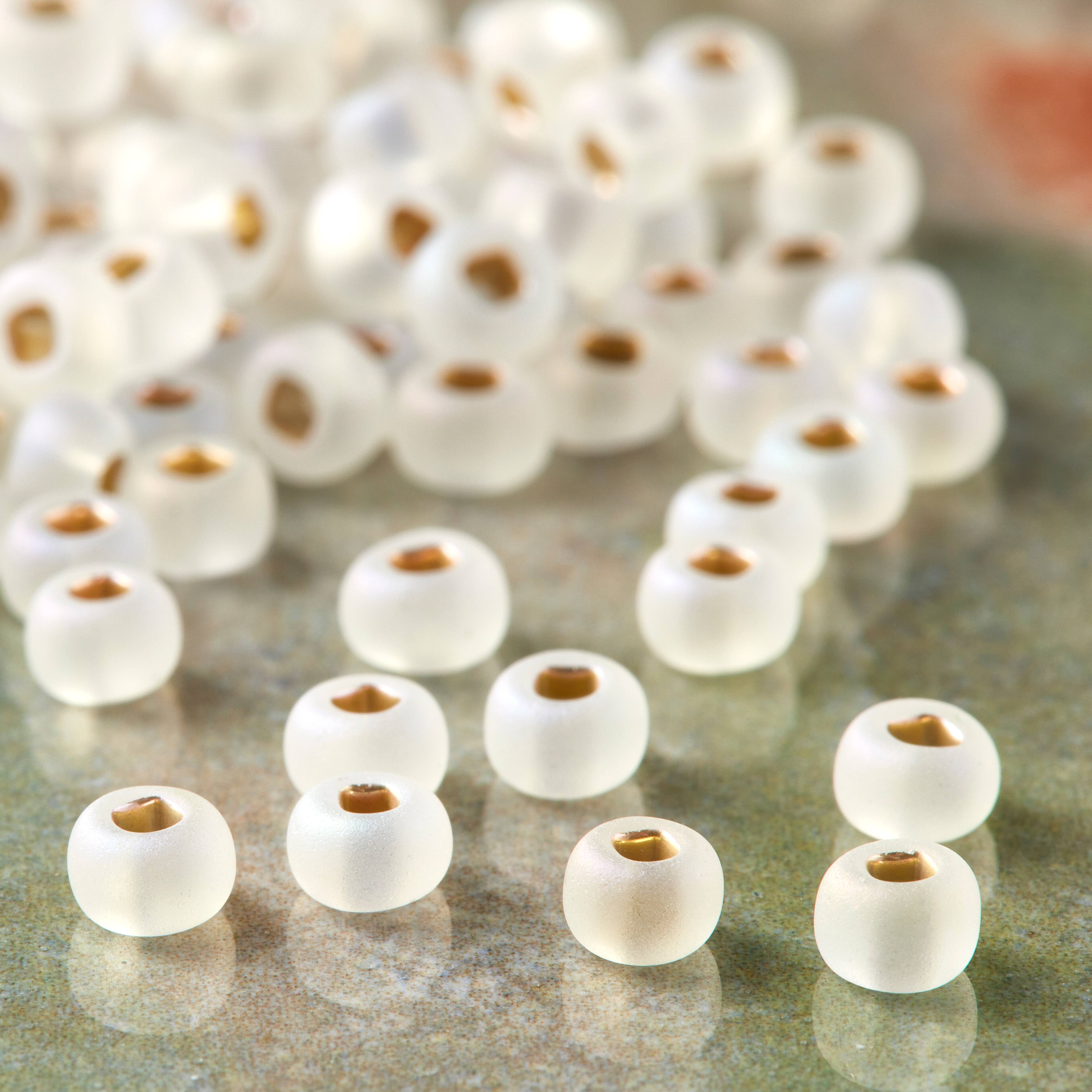 12 Pack: John Bead Crystal Silver Lined Matte Czech Glass Seed Beads, 6/0