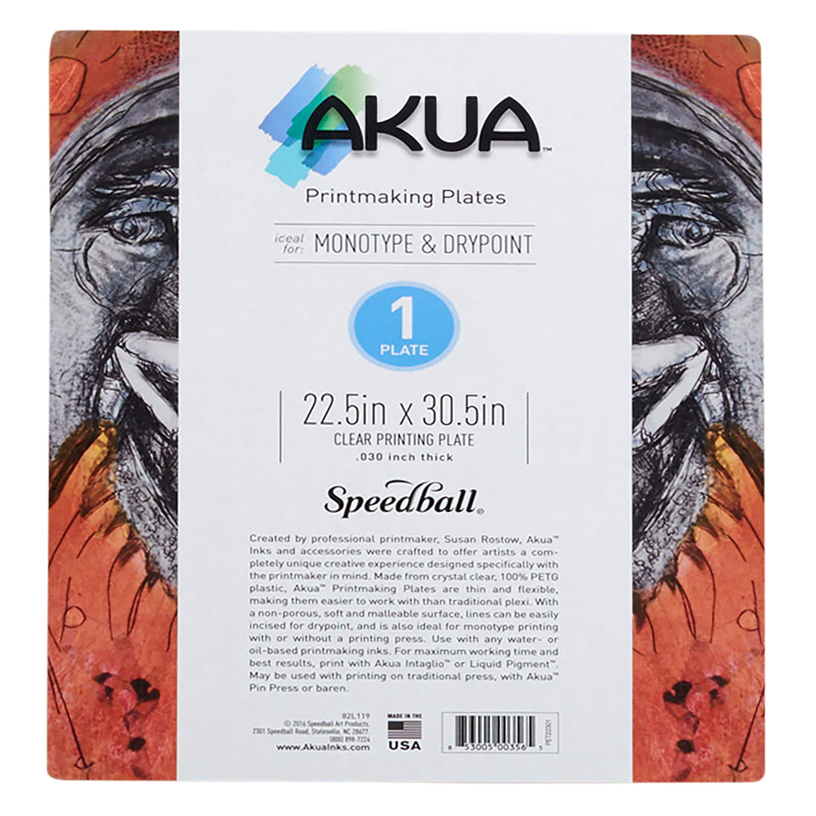 Speedball&#xAE; Akua&#x2122; Clear Printing Plate, 22.5&#x22; x 30.5&#x22;