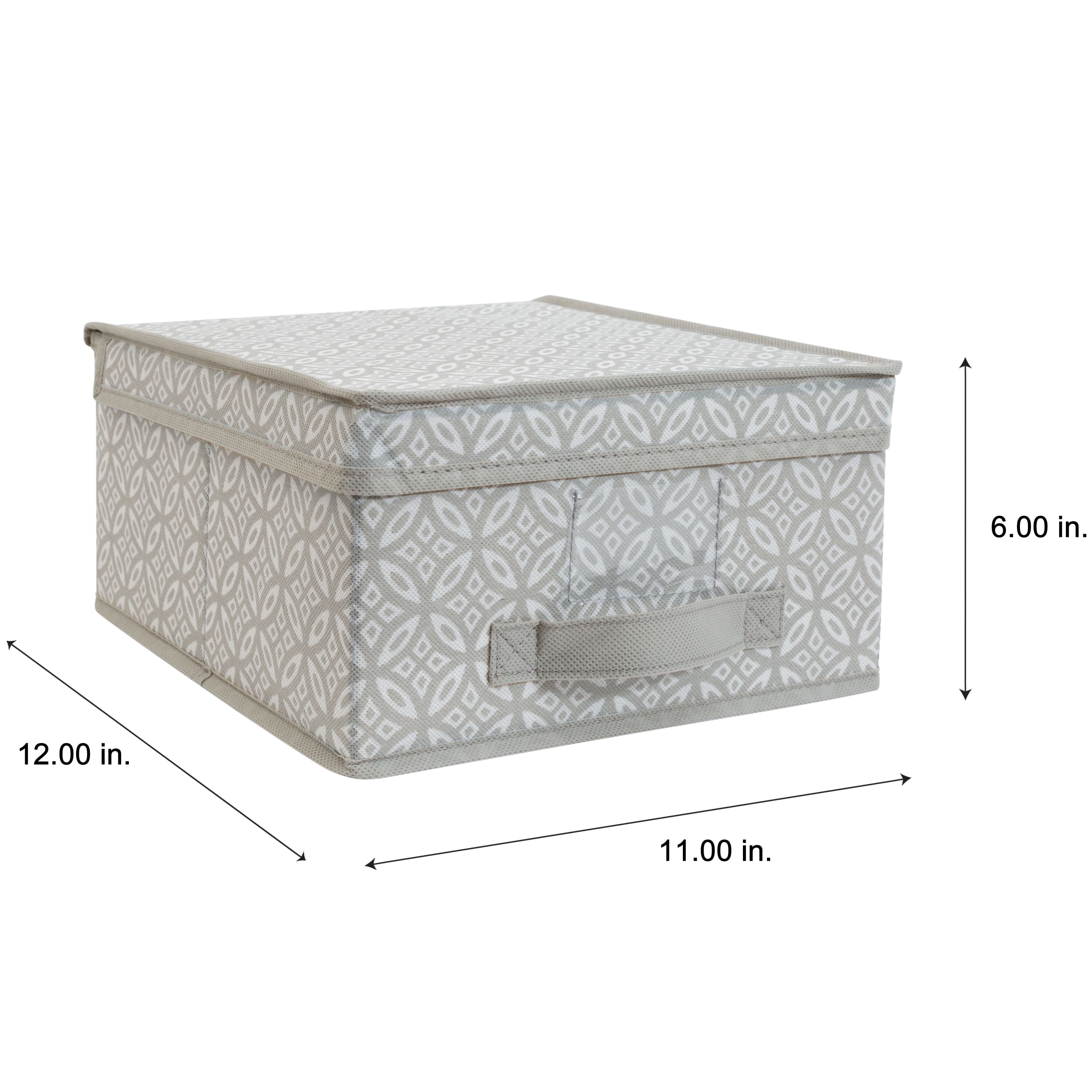 Simplify Medium Gray Boho Storage Box