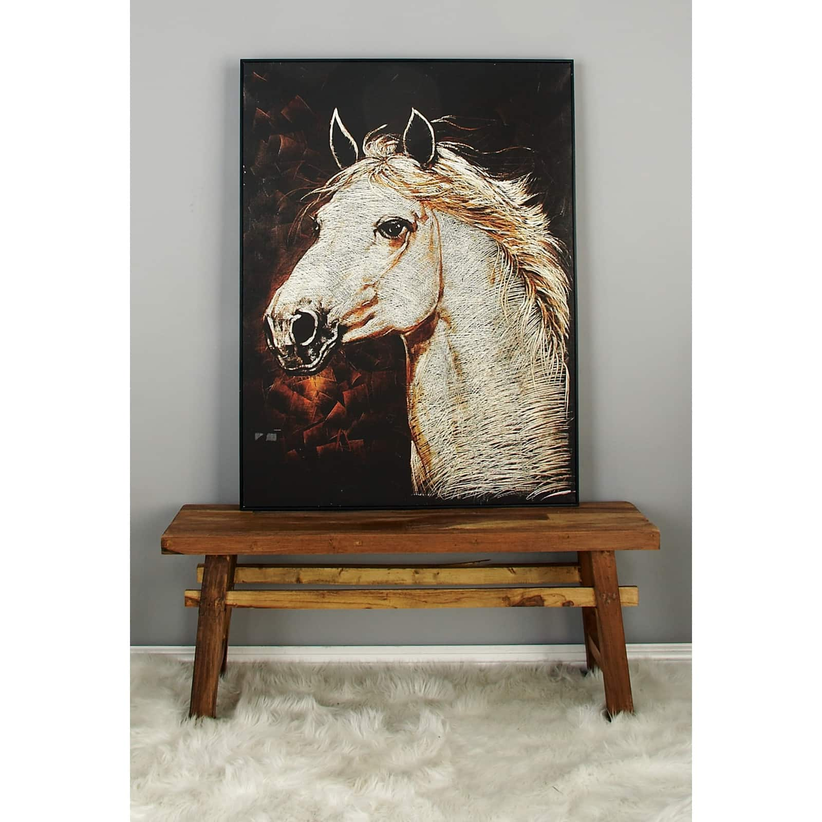 Brown Mahogany Rustic Bench