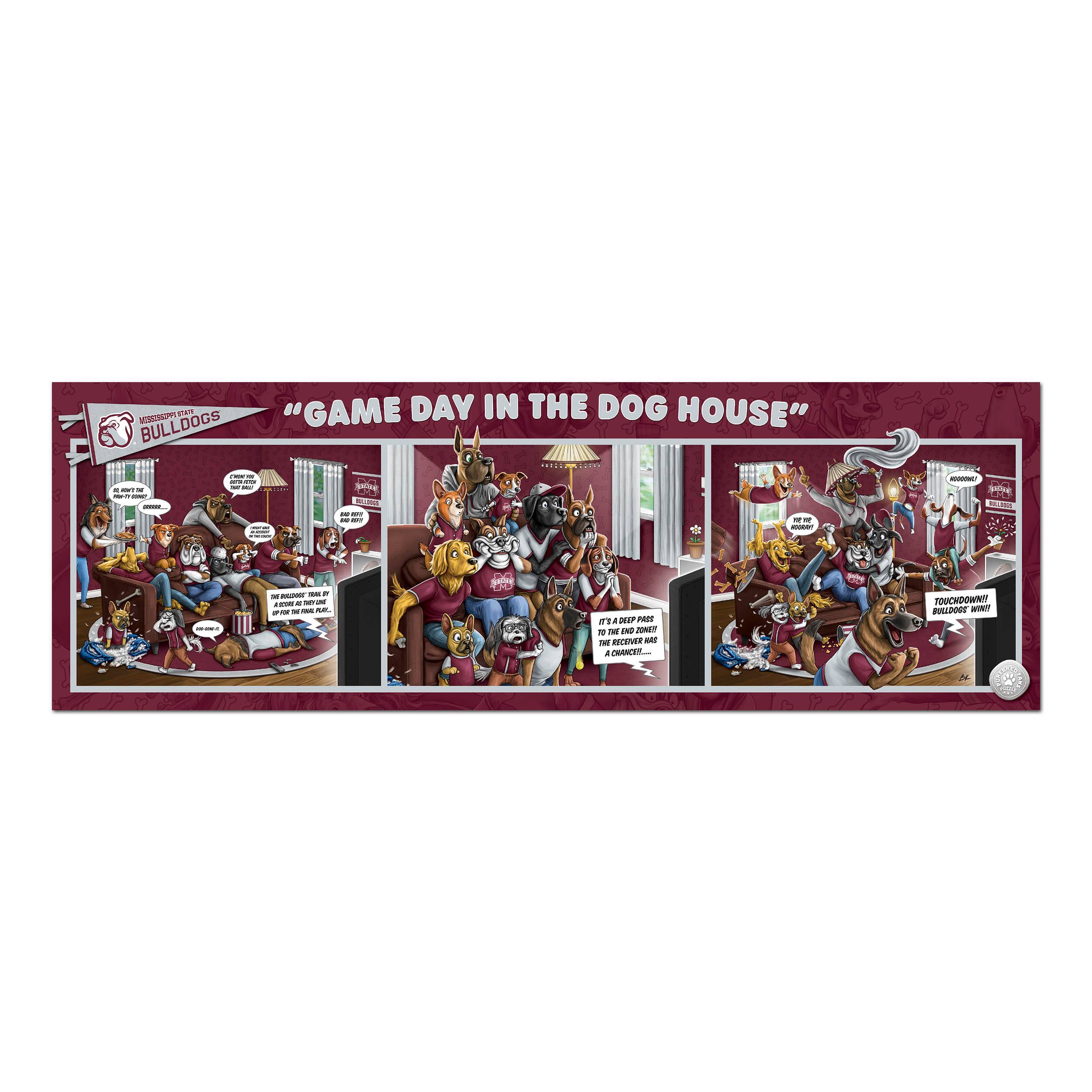 College Game Day in the Dog House 1,000 Piece Puzzle