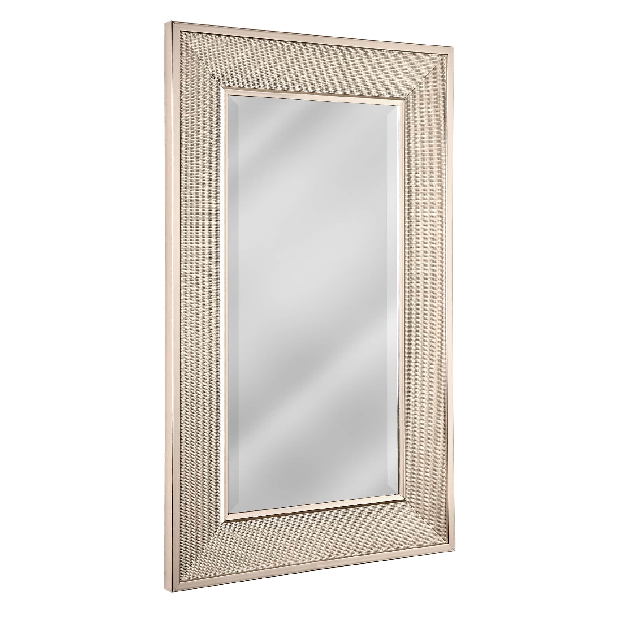 Head West Pave Brushed Nickel Stylish Bathroom & Wall Mirror