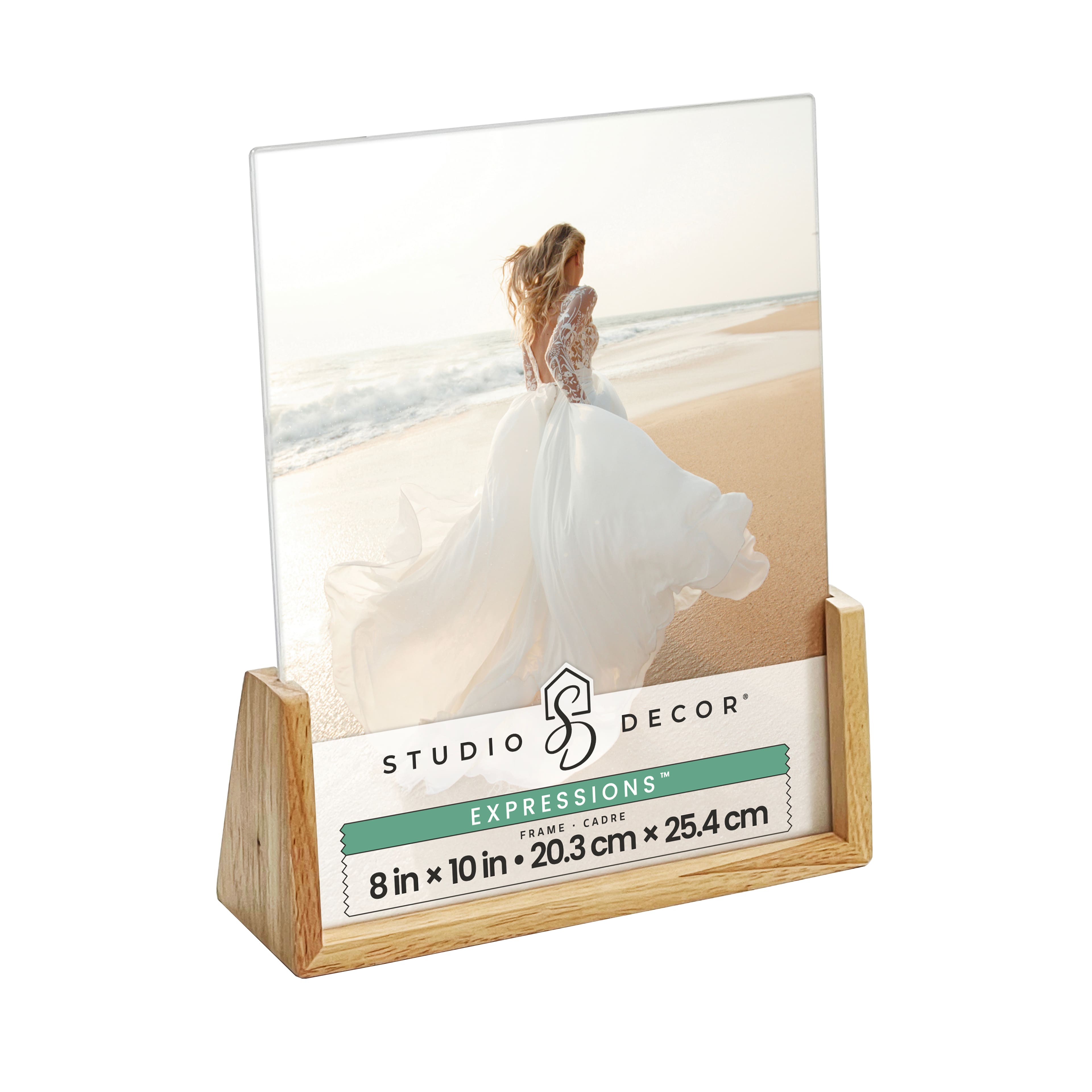 Expressions™ Clear Plastic Frame with Wood Base by Studio Décor®
