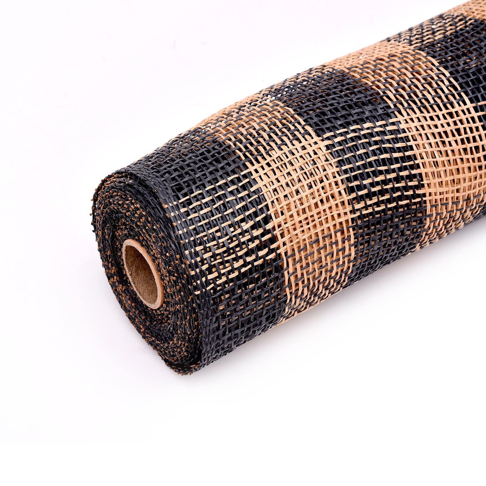 10" x 19ft. Black & Natural Plaid Poly Burlap Mesh by Celebrate It™
