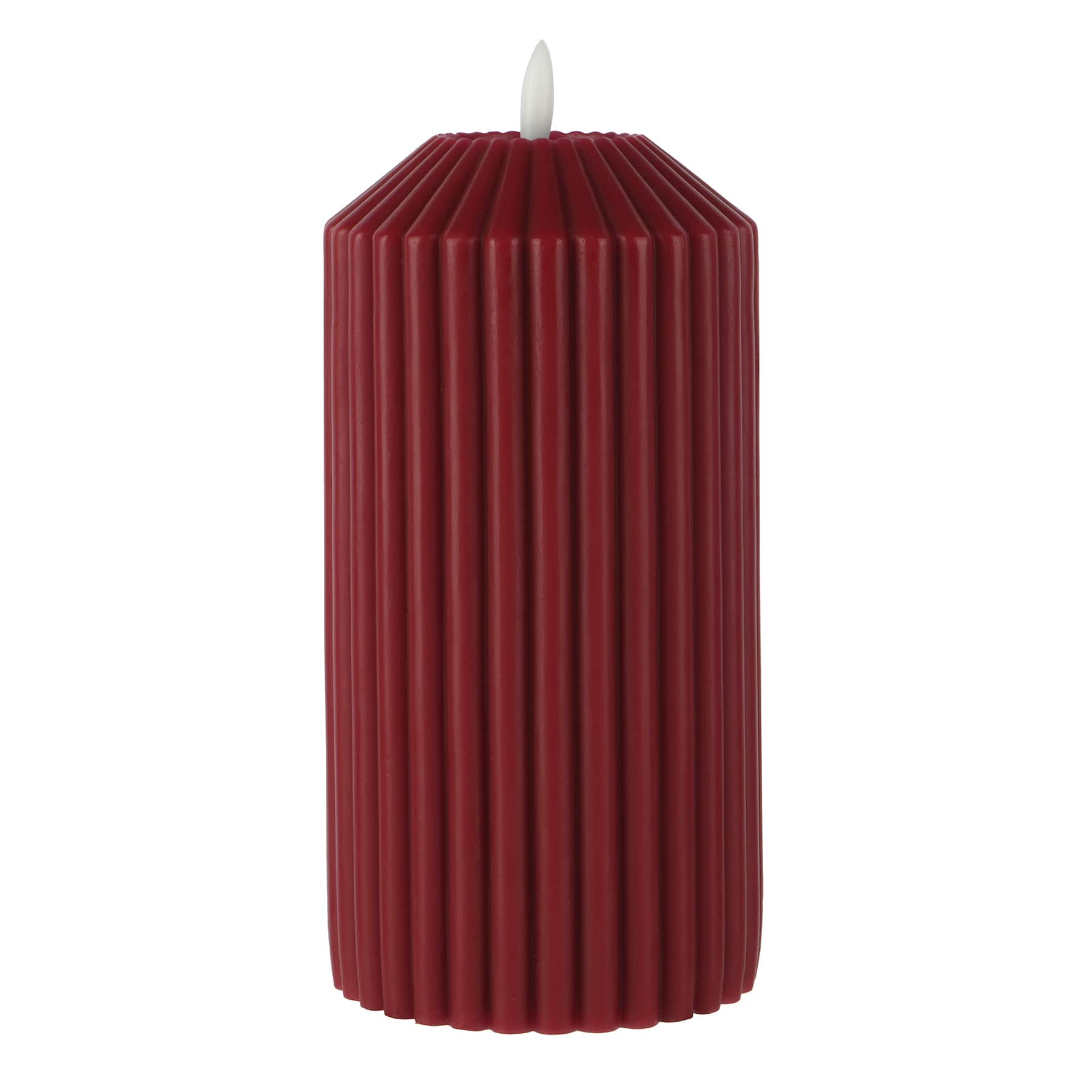 8&#x22; Ribbed Wax LED Pillar Candle by Ashland&#xAE;