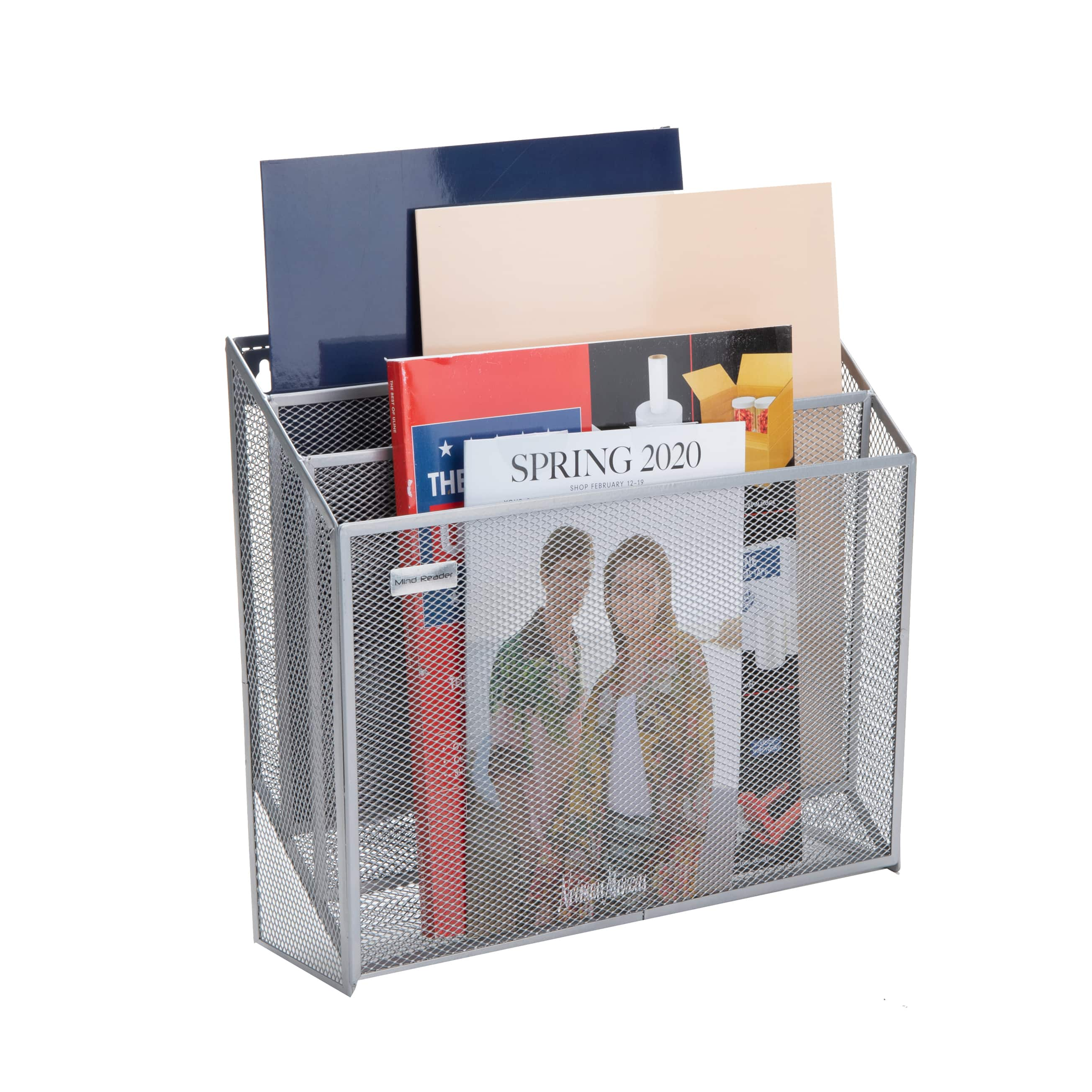 Mind Reader 3-Tier Vertical Mesh Wall File Holder