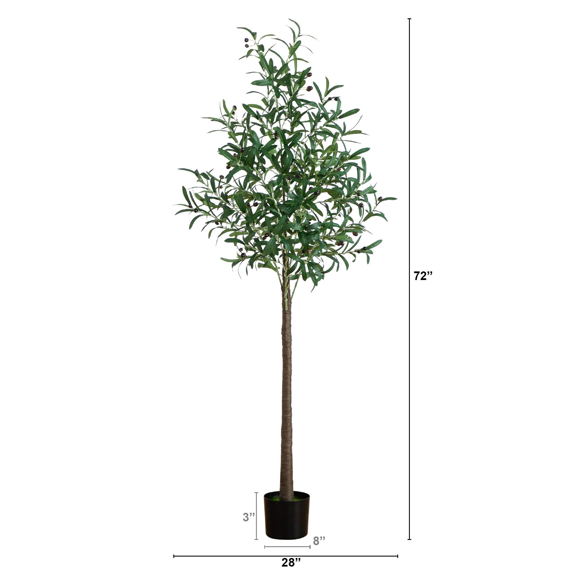 6ft. Potted Pre-Lit Artificial Olive Tree with Warm White LED Lights