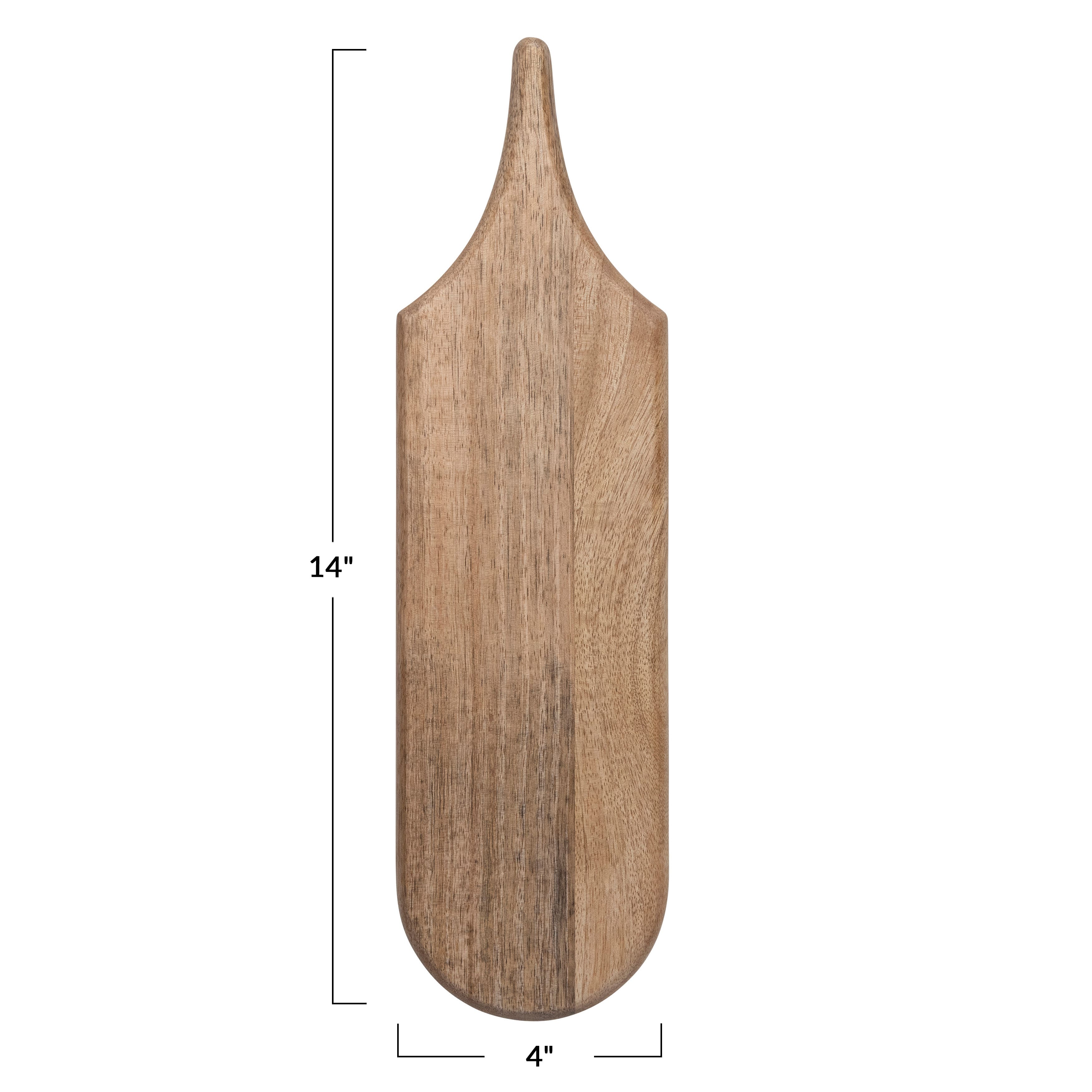 14&#x22; Natural Wood Charcuterie or Cutting Board with Handle