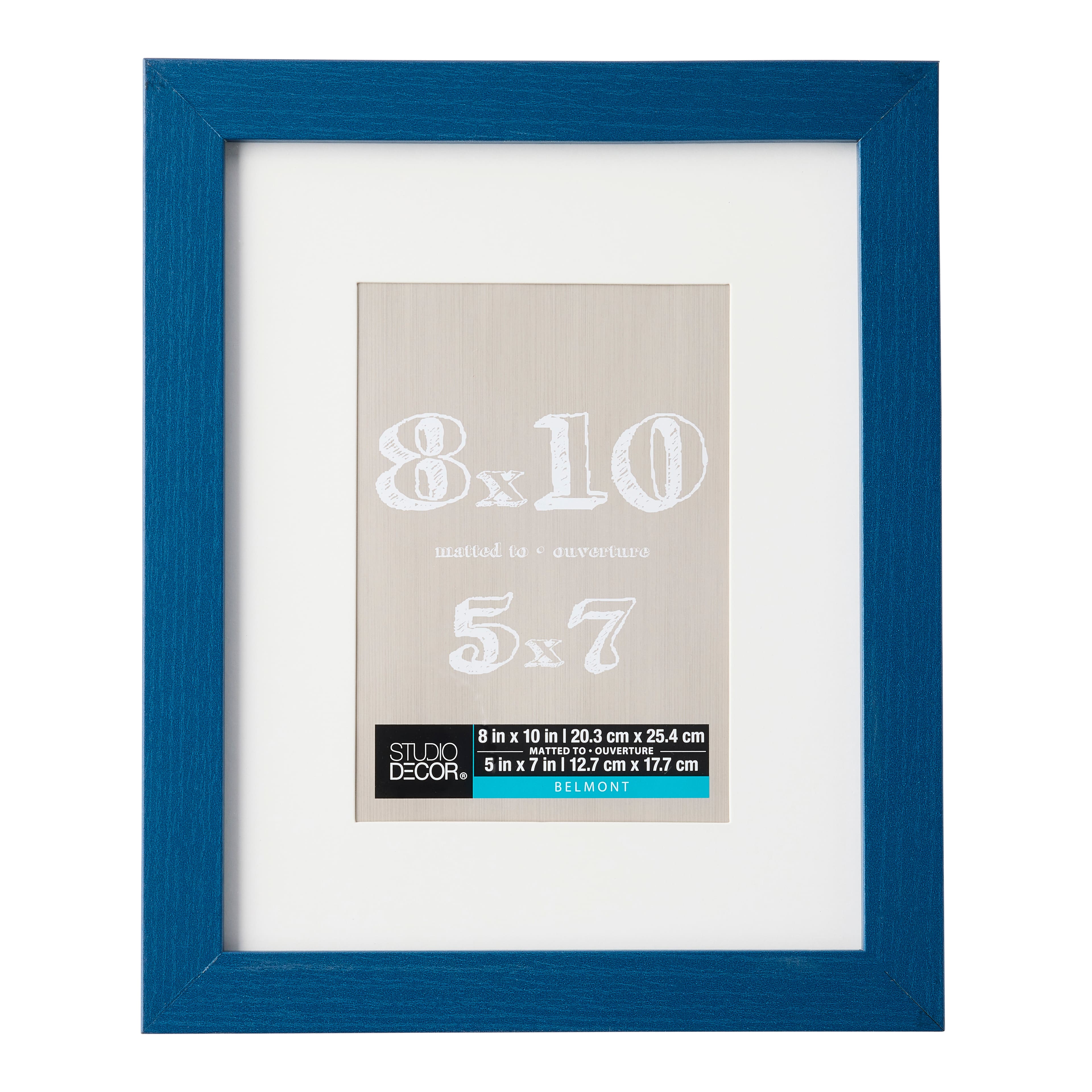 Sapphire Blue Belmont Frame with Mat by Studio D&#xE9;cor&#xAE;
