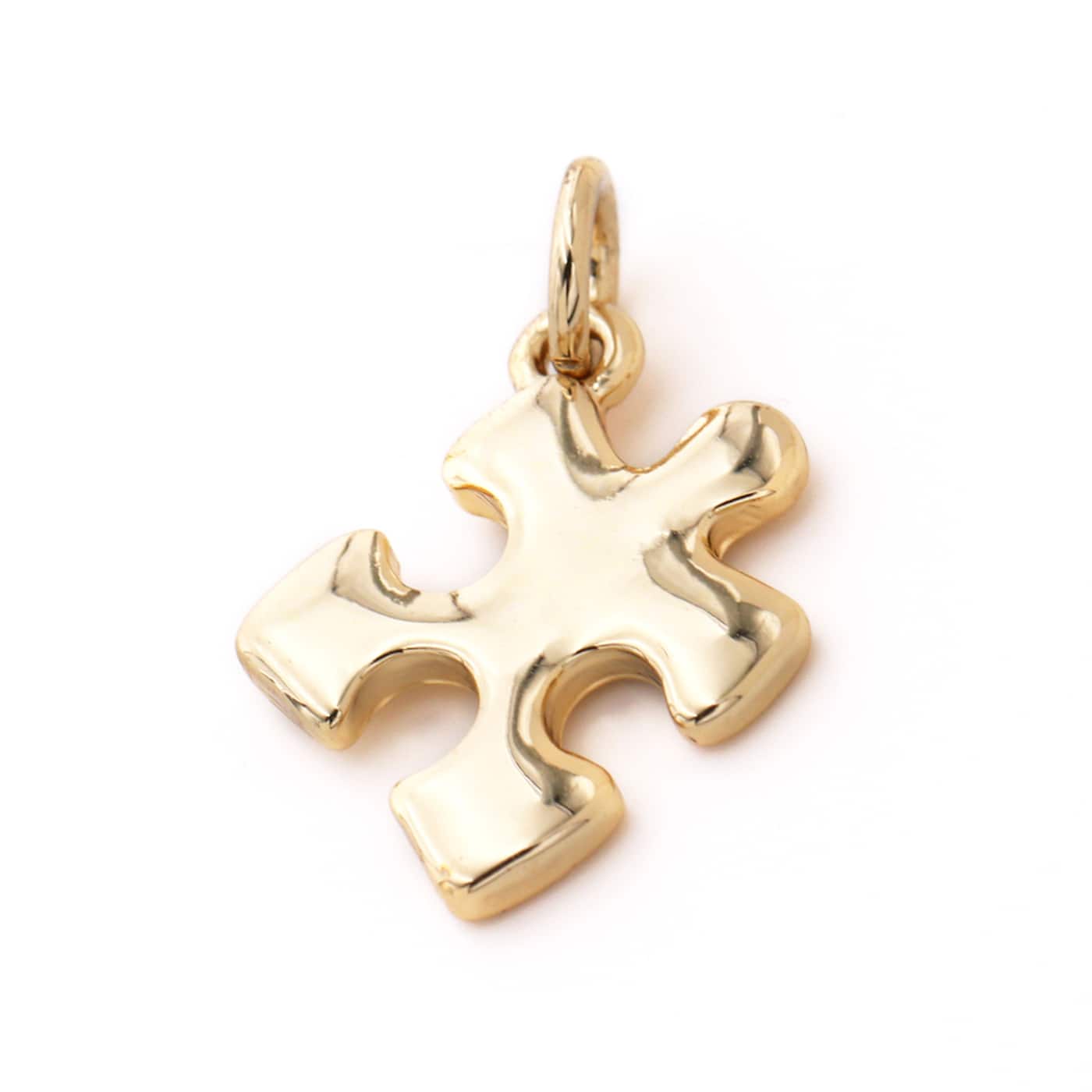 12 Pack: Charmalong™ 14K Gold Plated Puzzle Charm by Bead Landing™