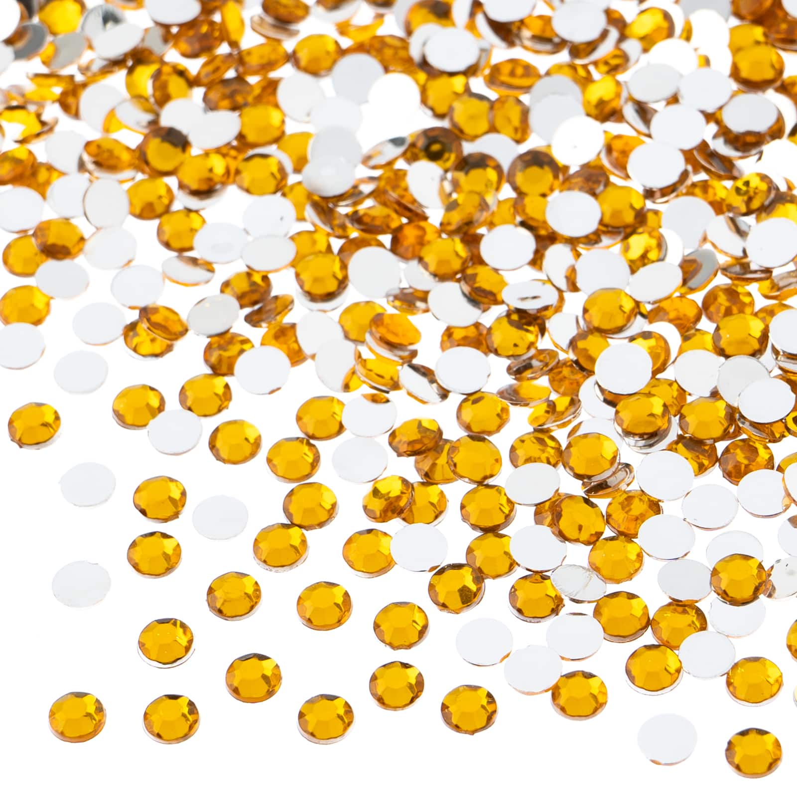 John Bead Acrylic Round Flat Back Rhinestones, 4mm