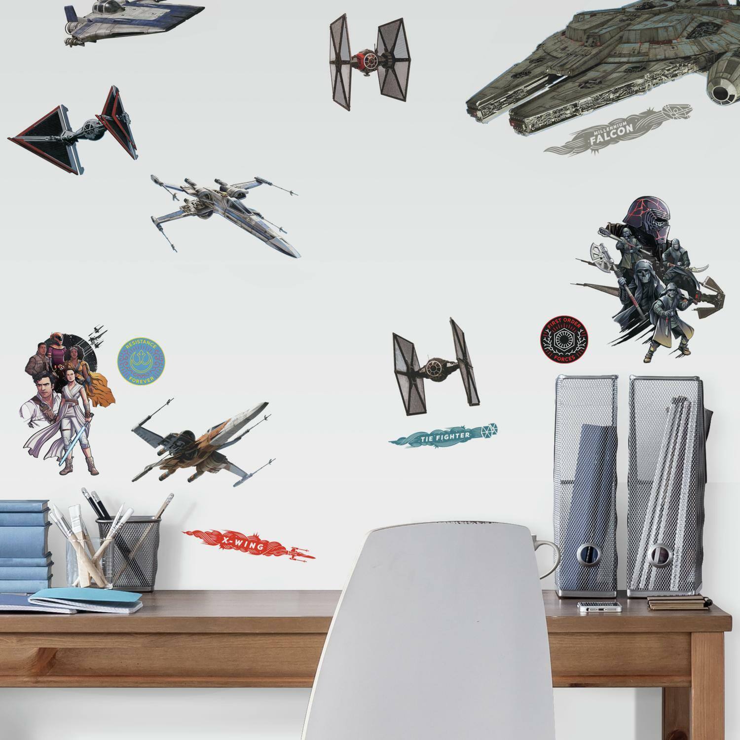 RoomMates Star Wars Episode IX Galactic Ships Peel & Stick Wall Decals