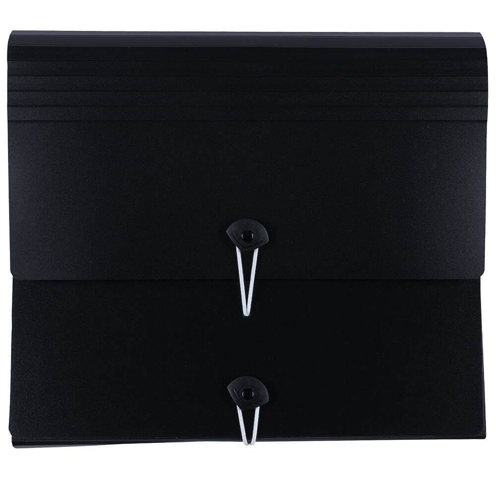 JAM Paper Black Portfolio with Elastic Closure