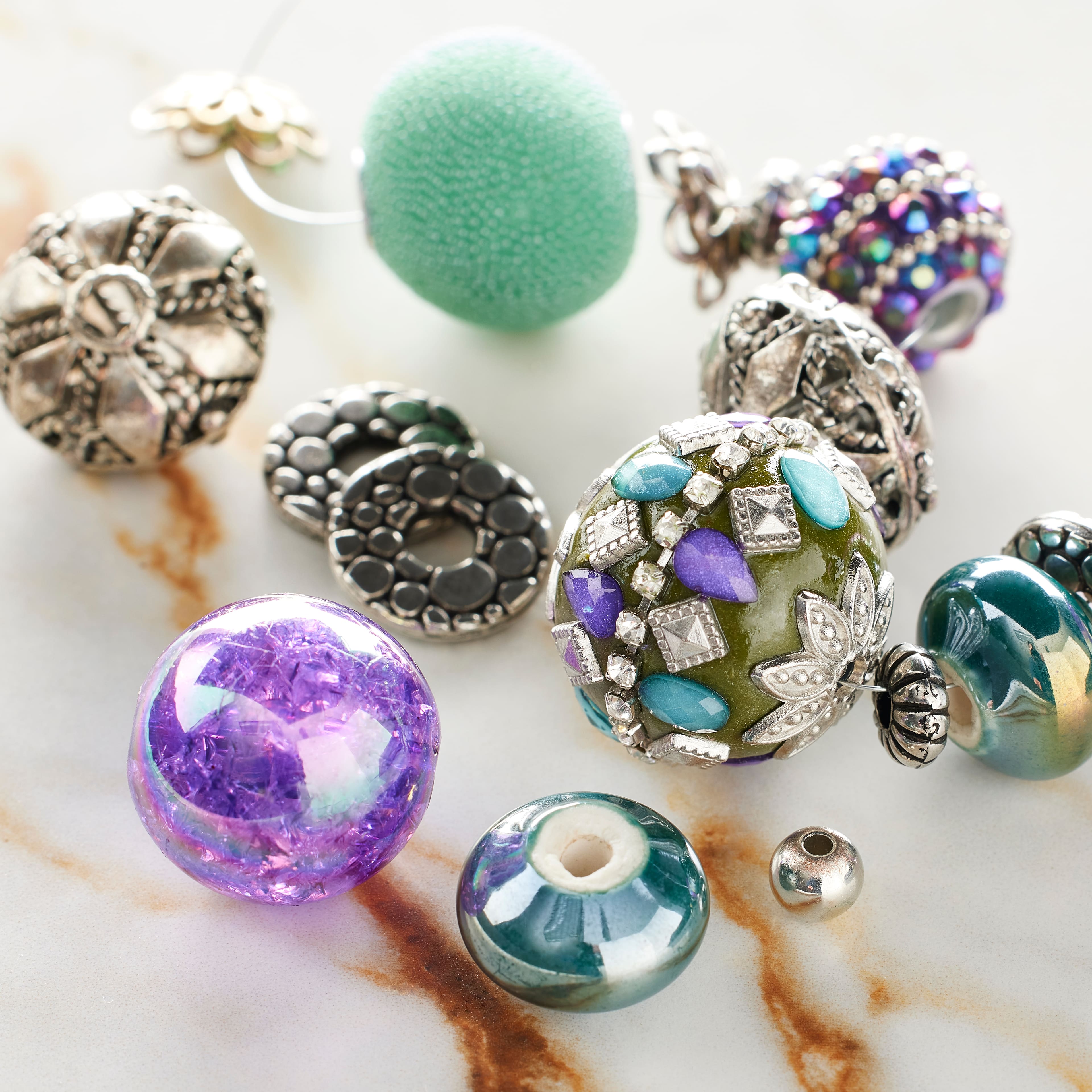 12 Pack: Multicolored Strung Beads by Bead Landing&#x2122;
