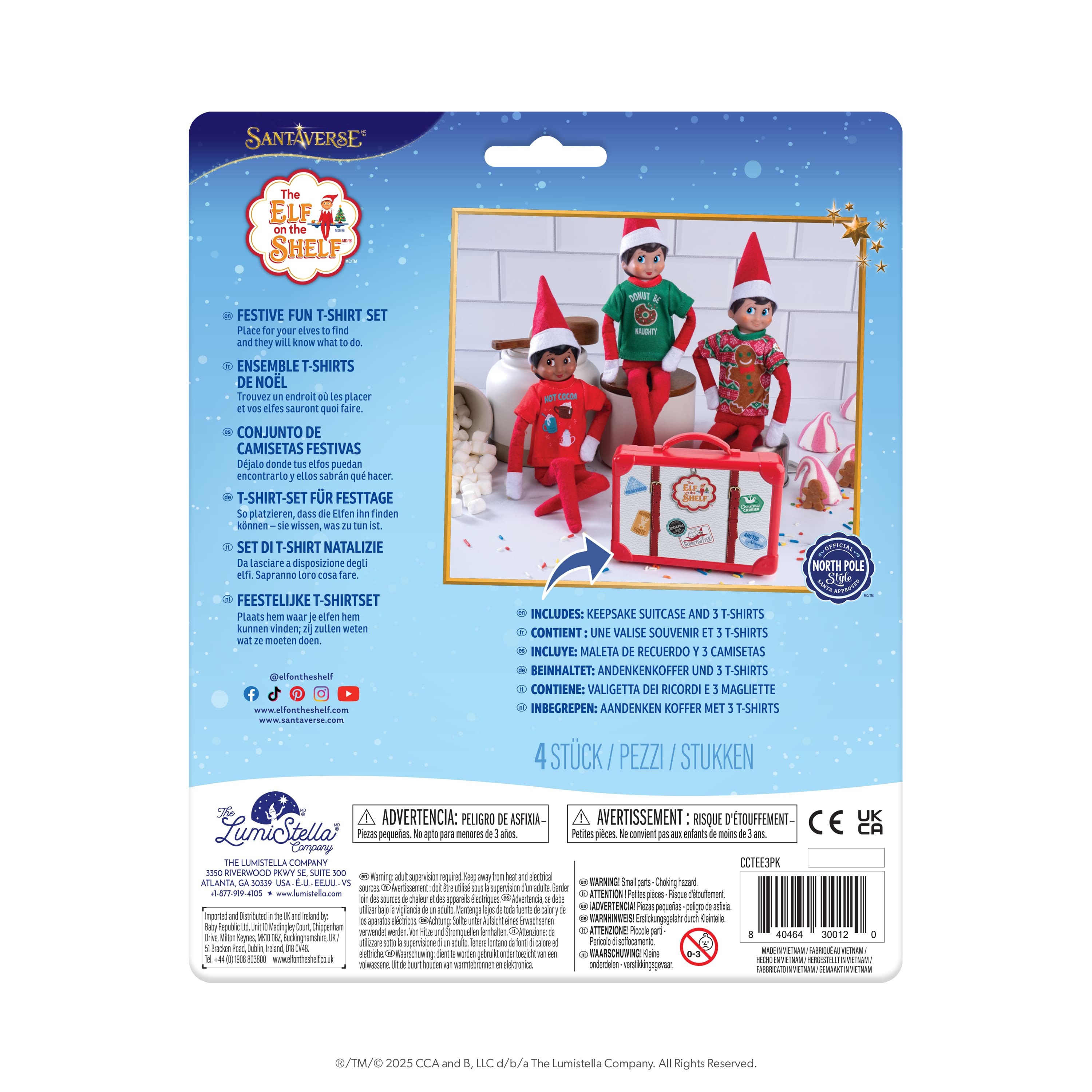 The Elf on the Shelf® Claus Couture Collection® Festive Fun T-Shirt Set