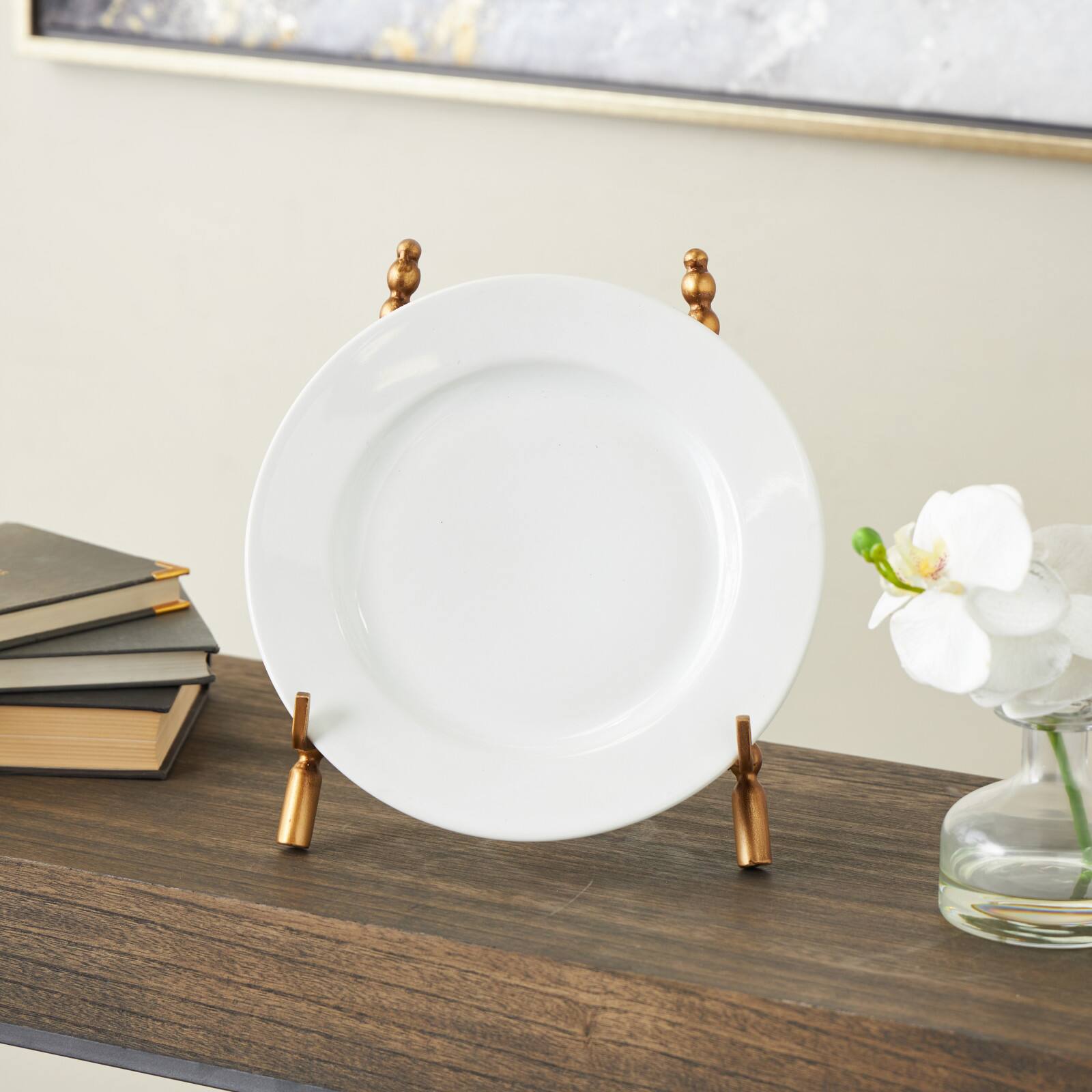 9" x 11" Gold Metal Abstract Wide Display Easel