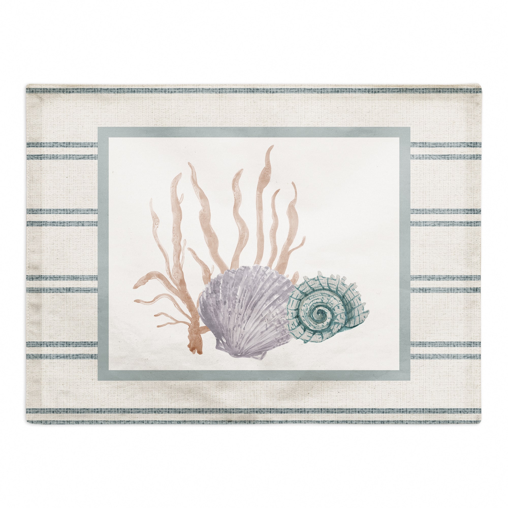 Scallop and Snail Shell 14&#x22; x 18&#x22; Cotton Twill Placemat