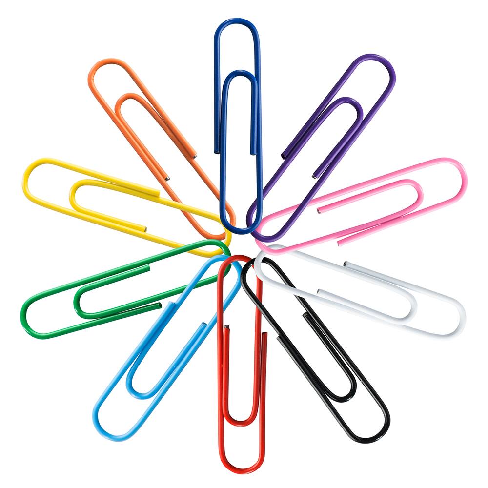 JAM Paper 2&#x22; Assorted Color Jumbo Paper Clips, 10 Packs of 75