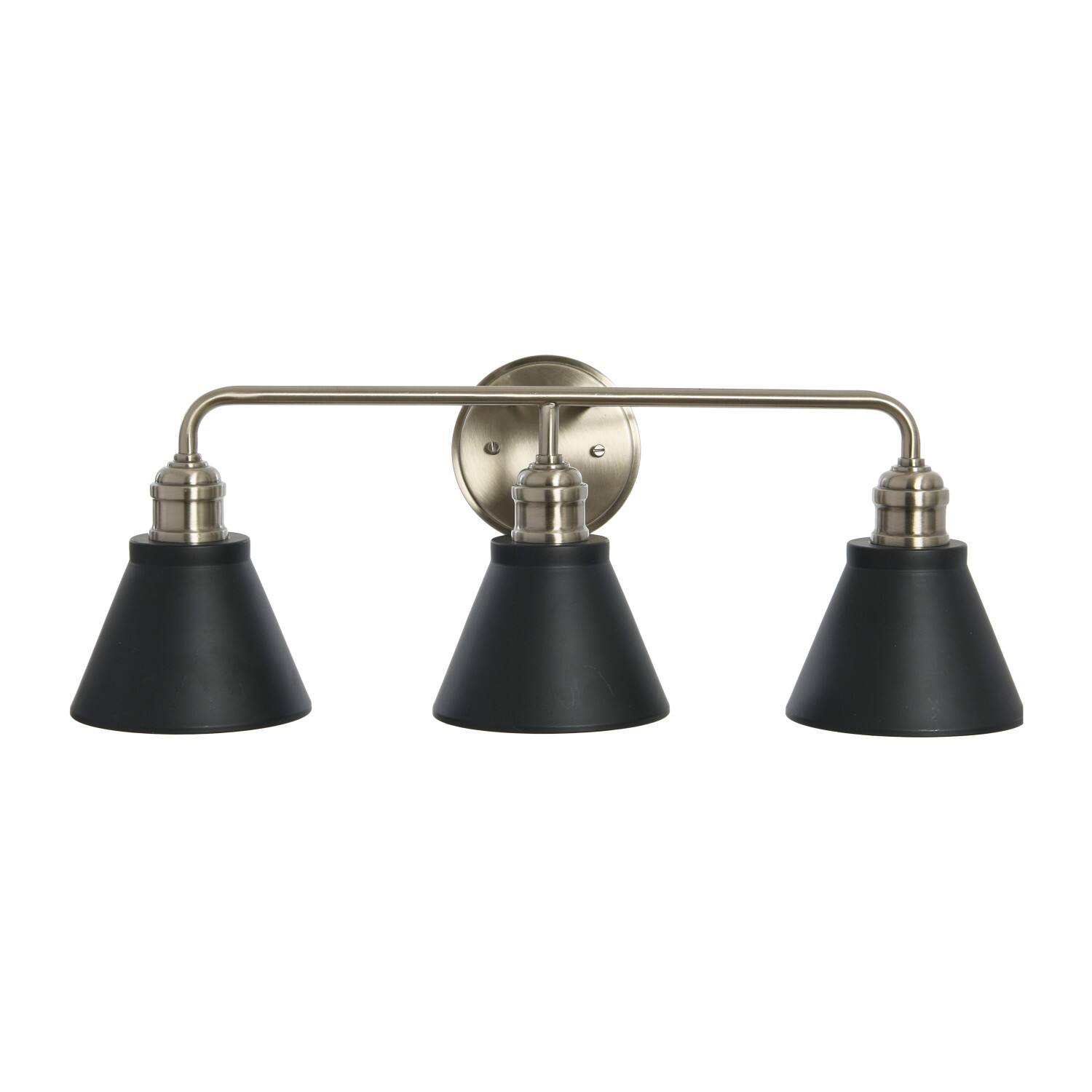 Hello Honey® Robert Stevenson Lighting Josie Metal 3-Light Vanity with Shades