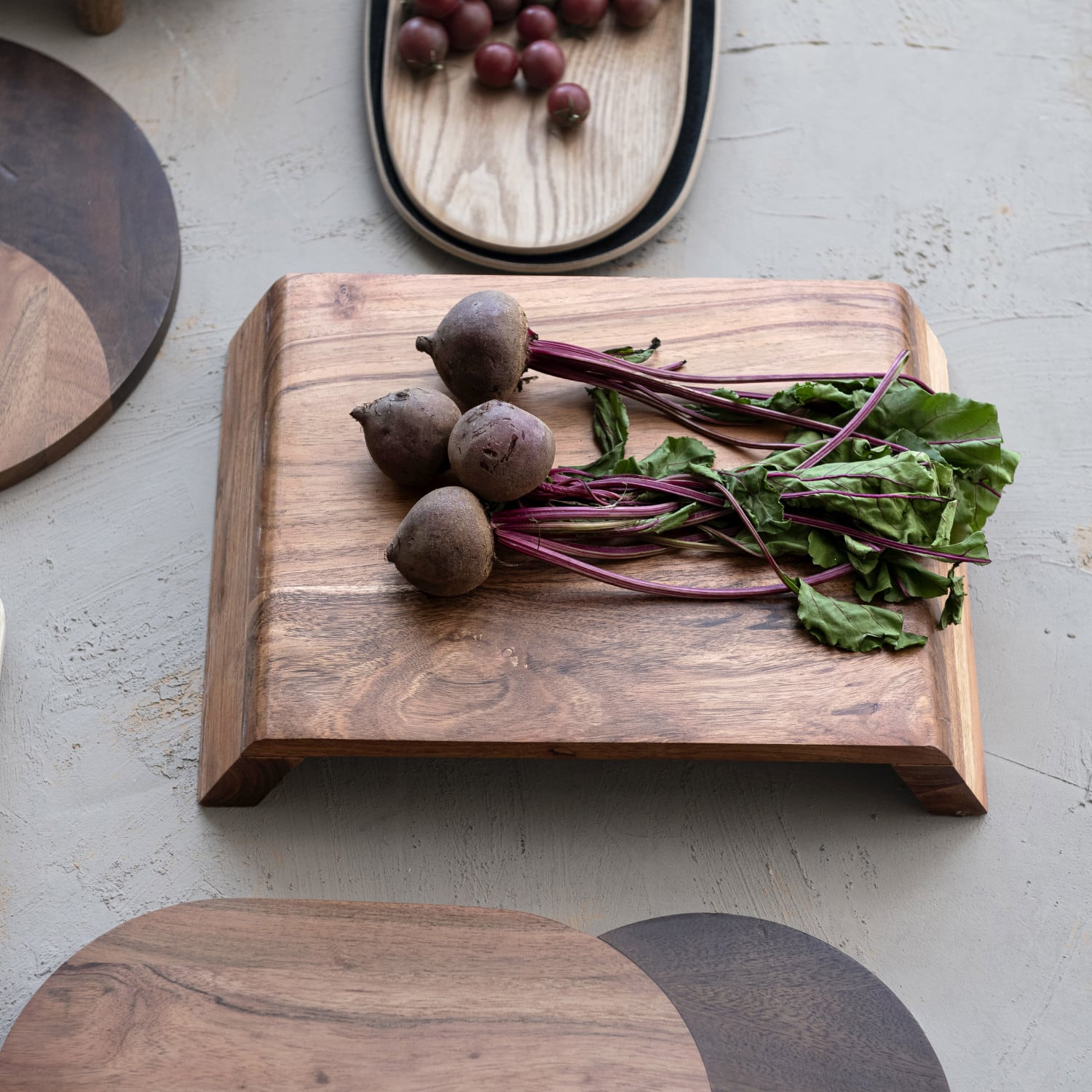 Hello Honey&#xAE; Natural Acacia Wood Nesting Pedestals Set