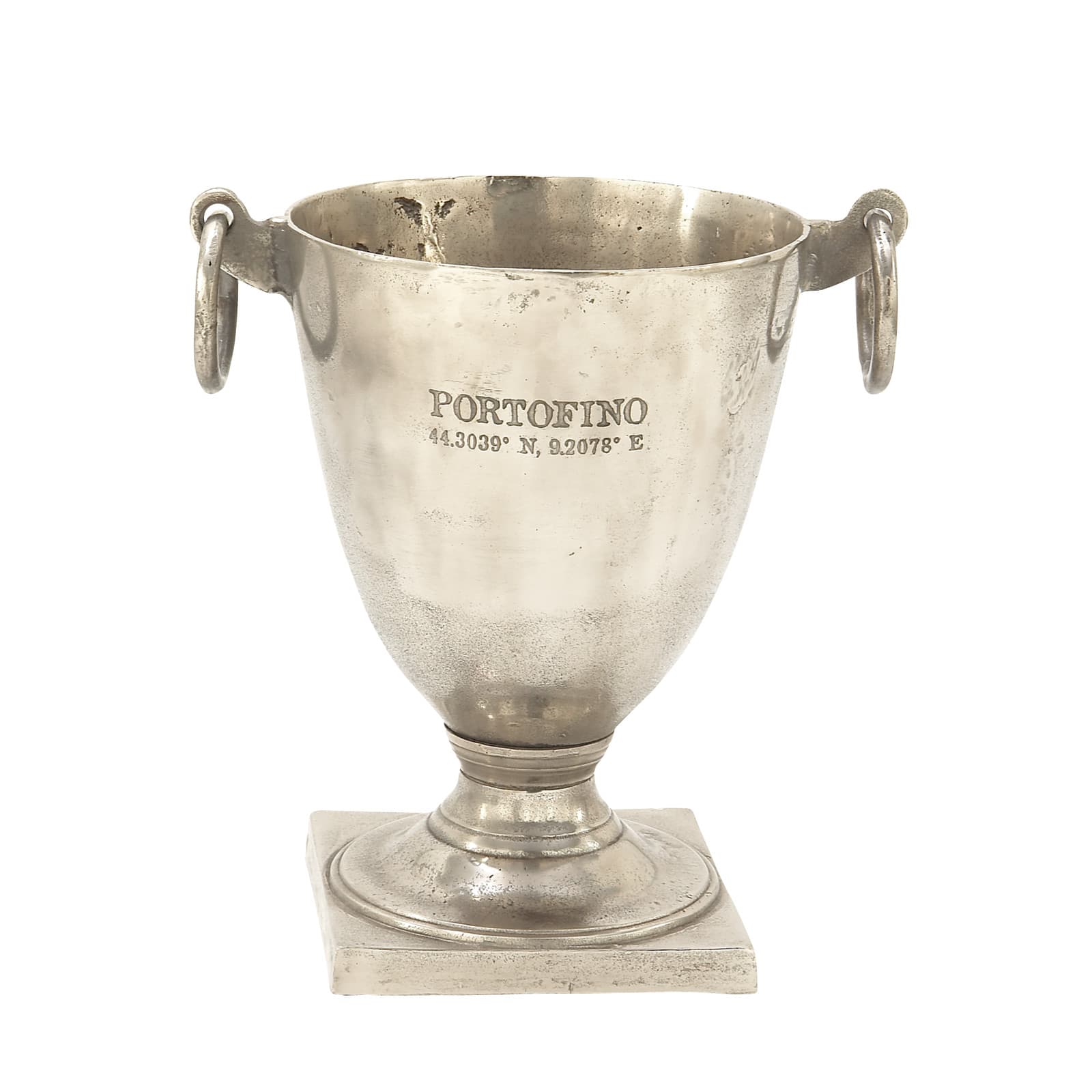 The Novogratz 18" Silver Contemporary Metal Wine Cooler