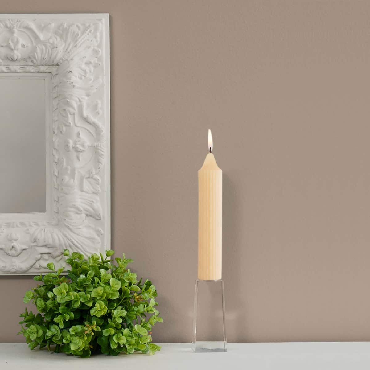 Root Candles 7" Unscented Grecian Collenette Taper Candles, 4ct.