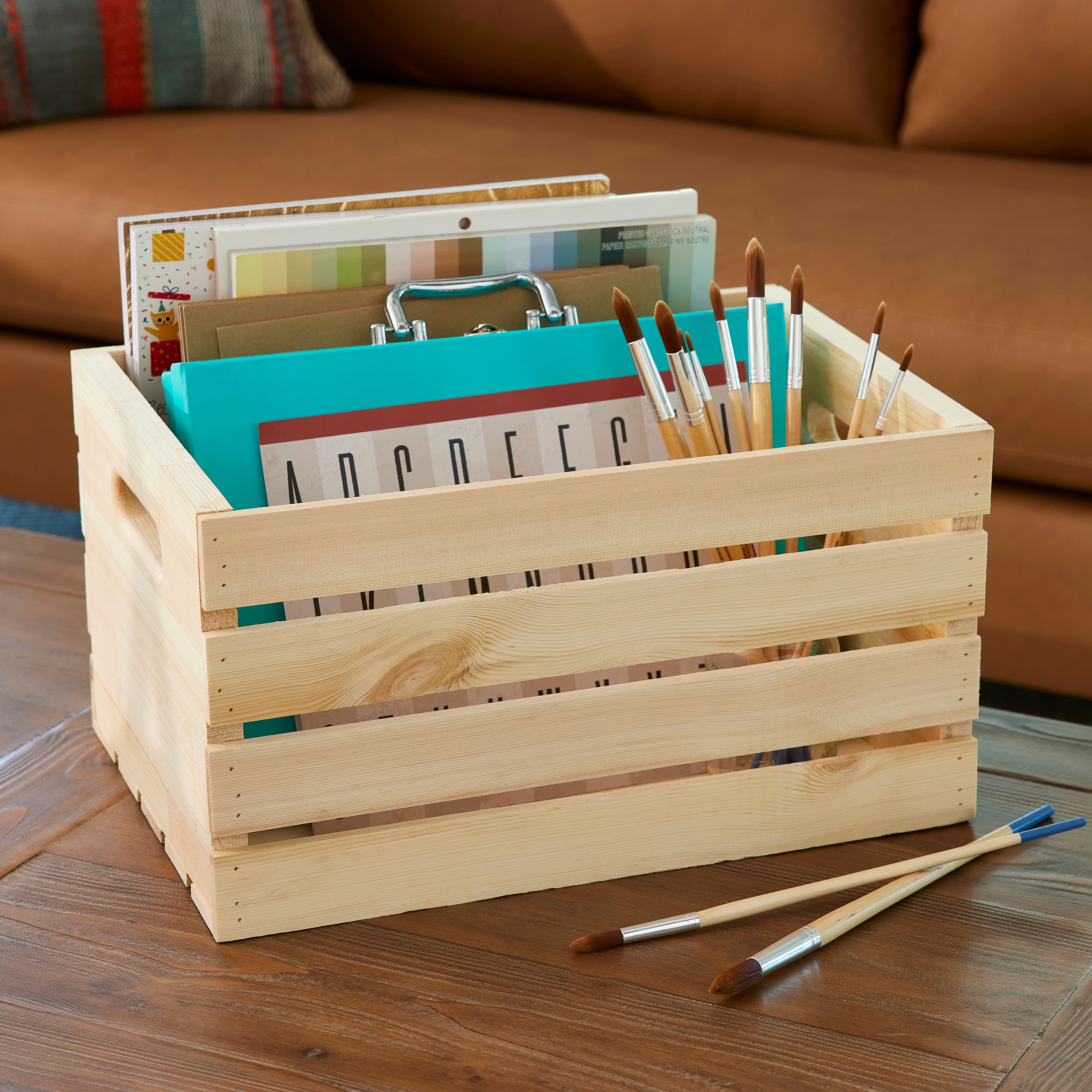 12 Pack: 18" Wood Crate by Make Market®