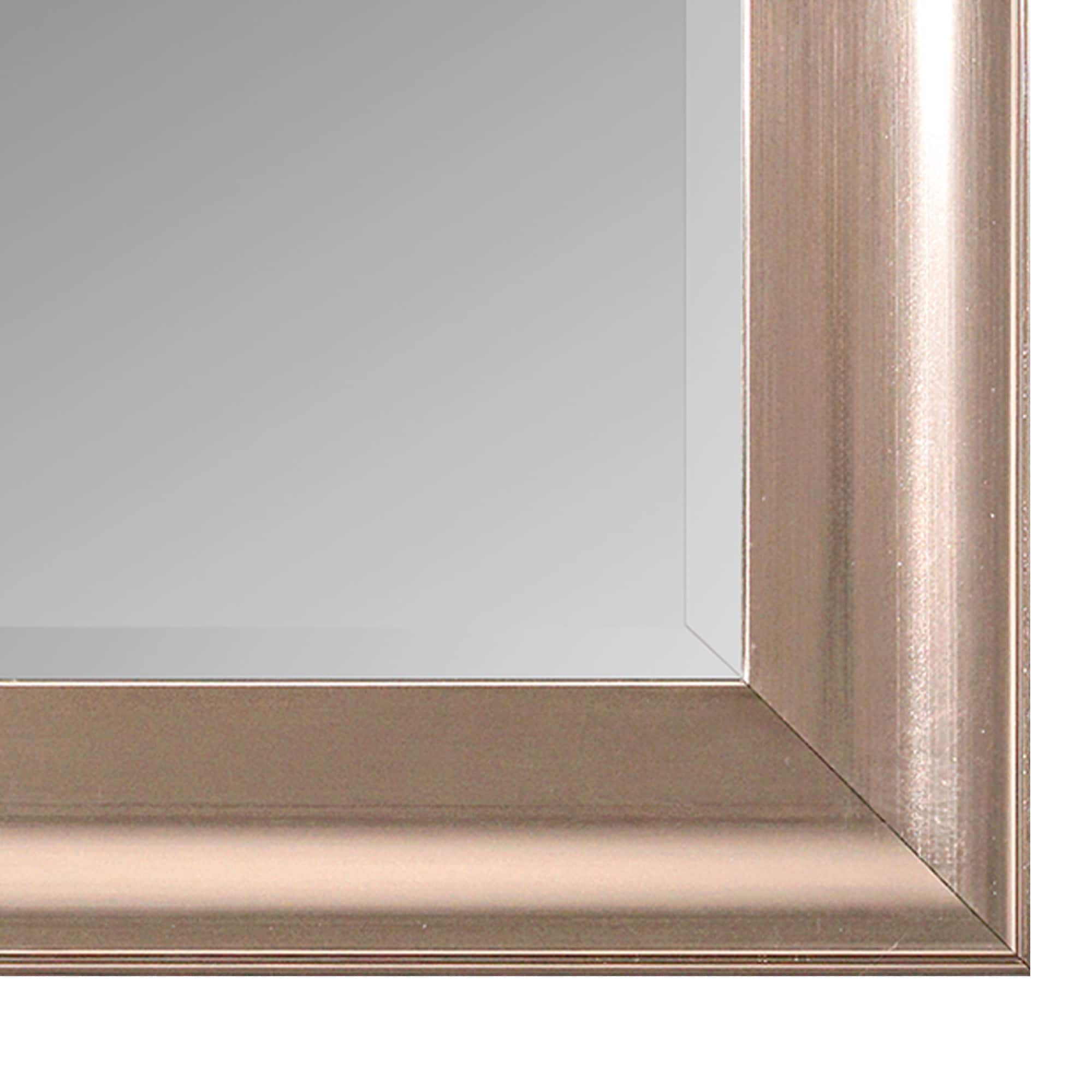Head West Traditional Brushed Nickel Framed Wall Vanity Mirror - 24&#x22; x 30&#x22;