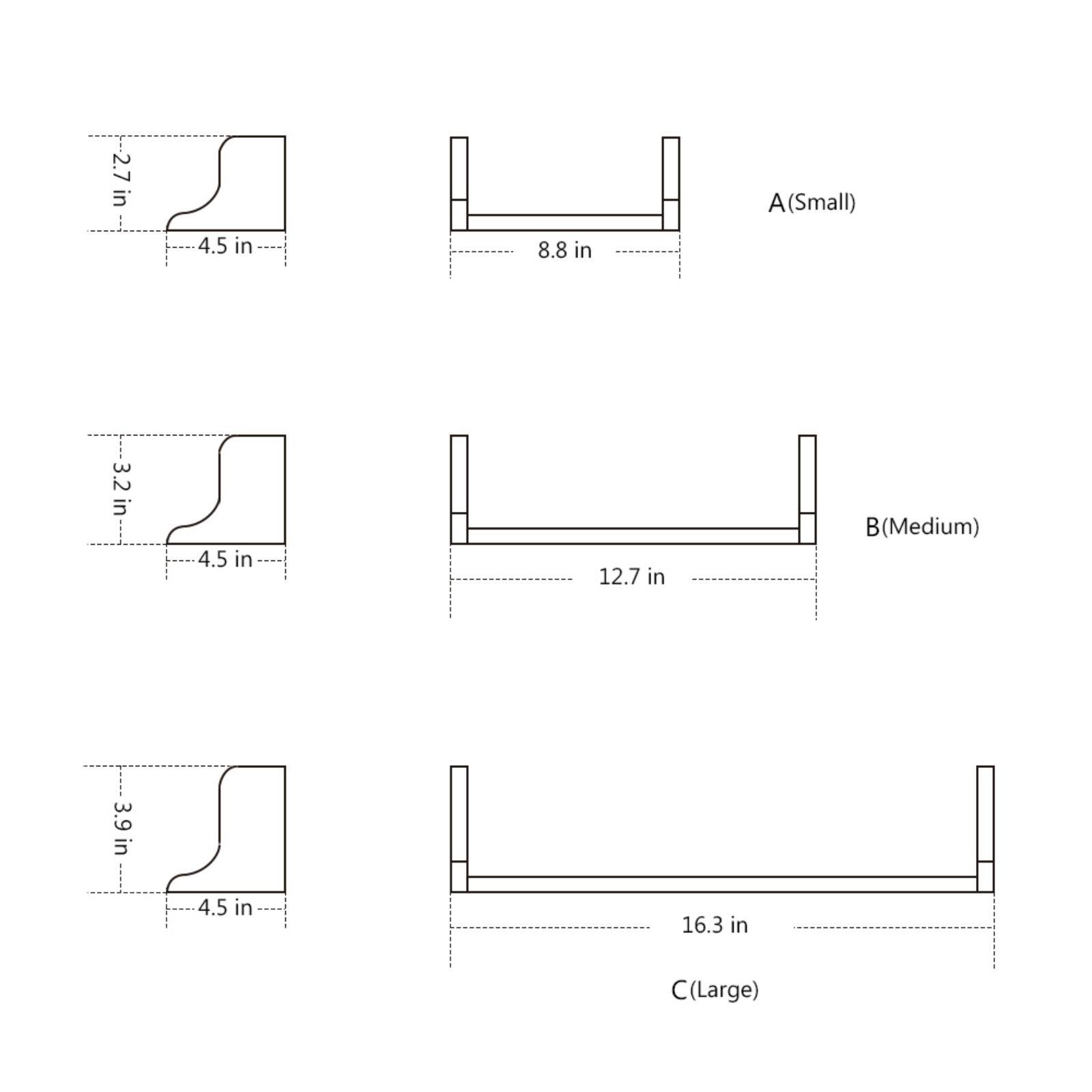 NEX™ Pale Yellow Rustic Wood Floating Shelves Set with Metal Brackets