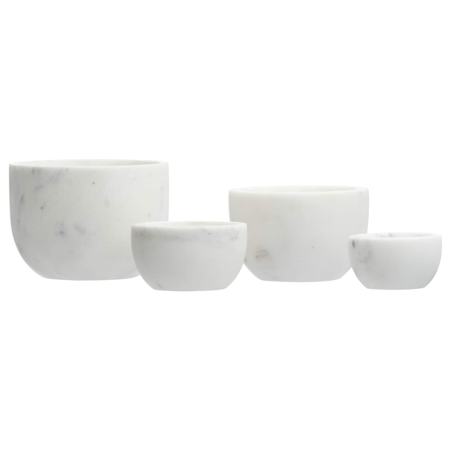 White Marble Bowls Set